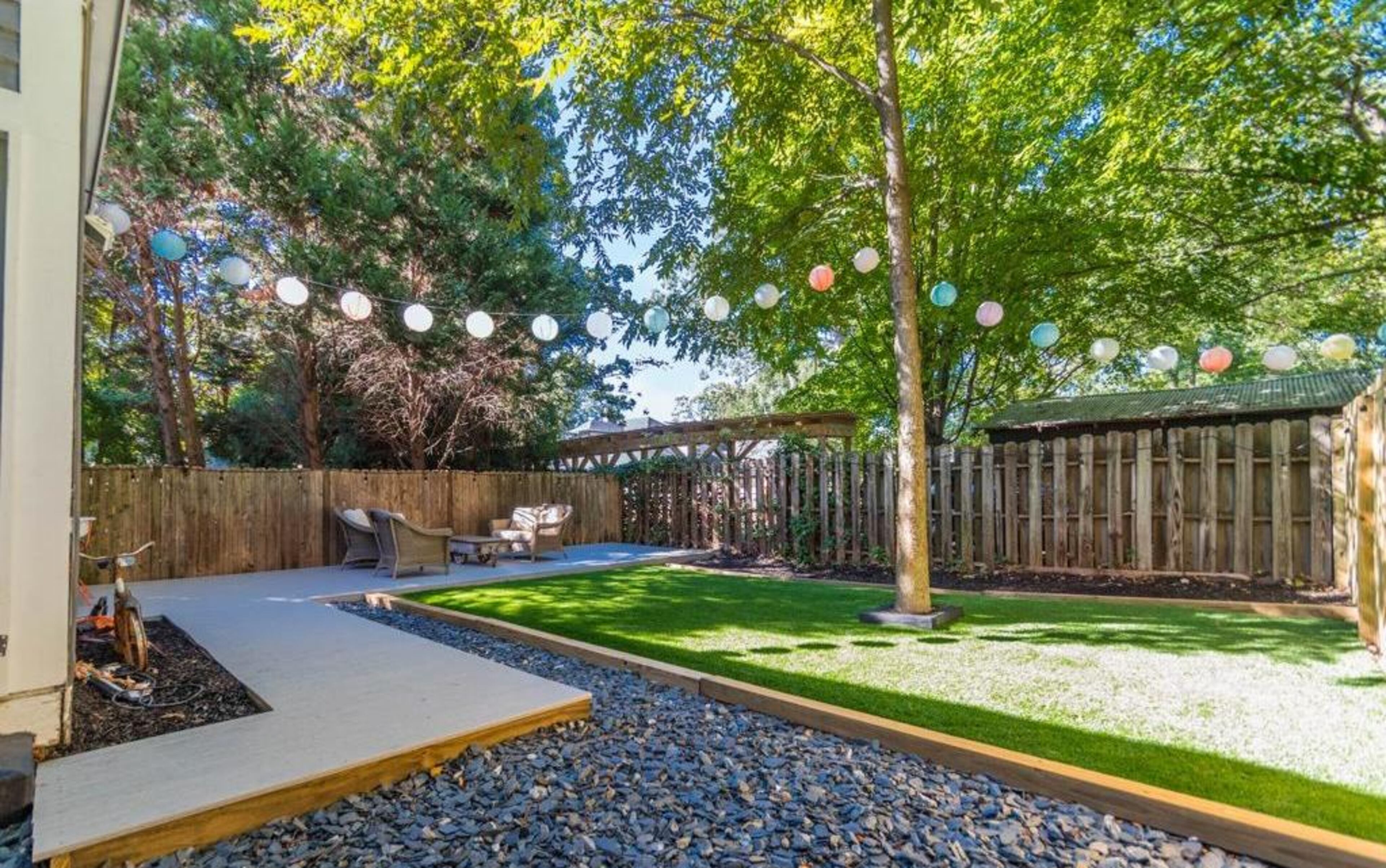 The backyard, after renovations.