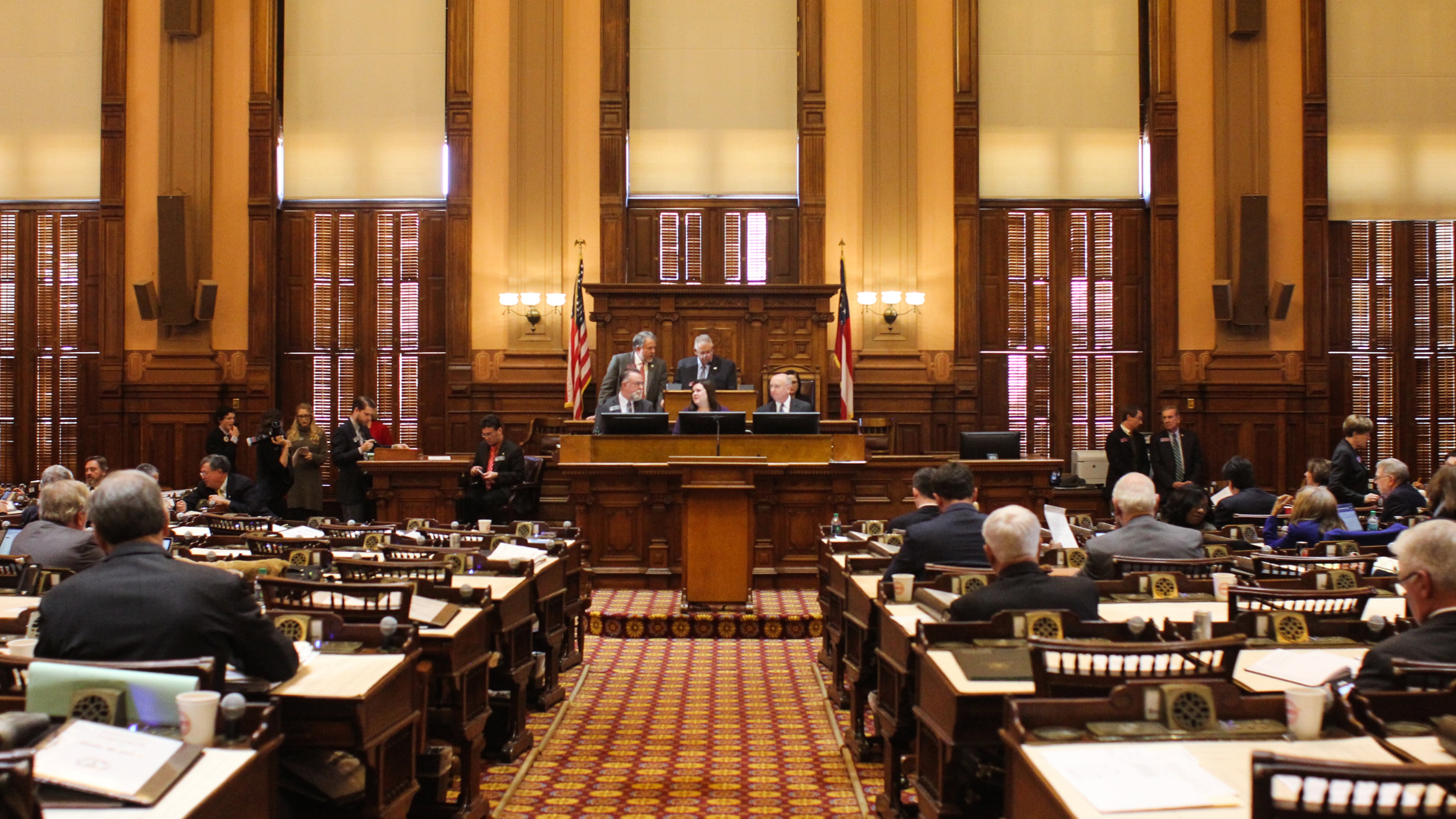 The House Chambers are shown during the legislative session at the Georgia State Capitol in Atlanta, Georgia on Thursday, January 18, 2018. (REANN HUBER/REANN.HUBER@AJC.COM)