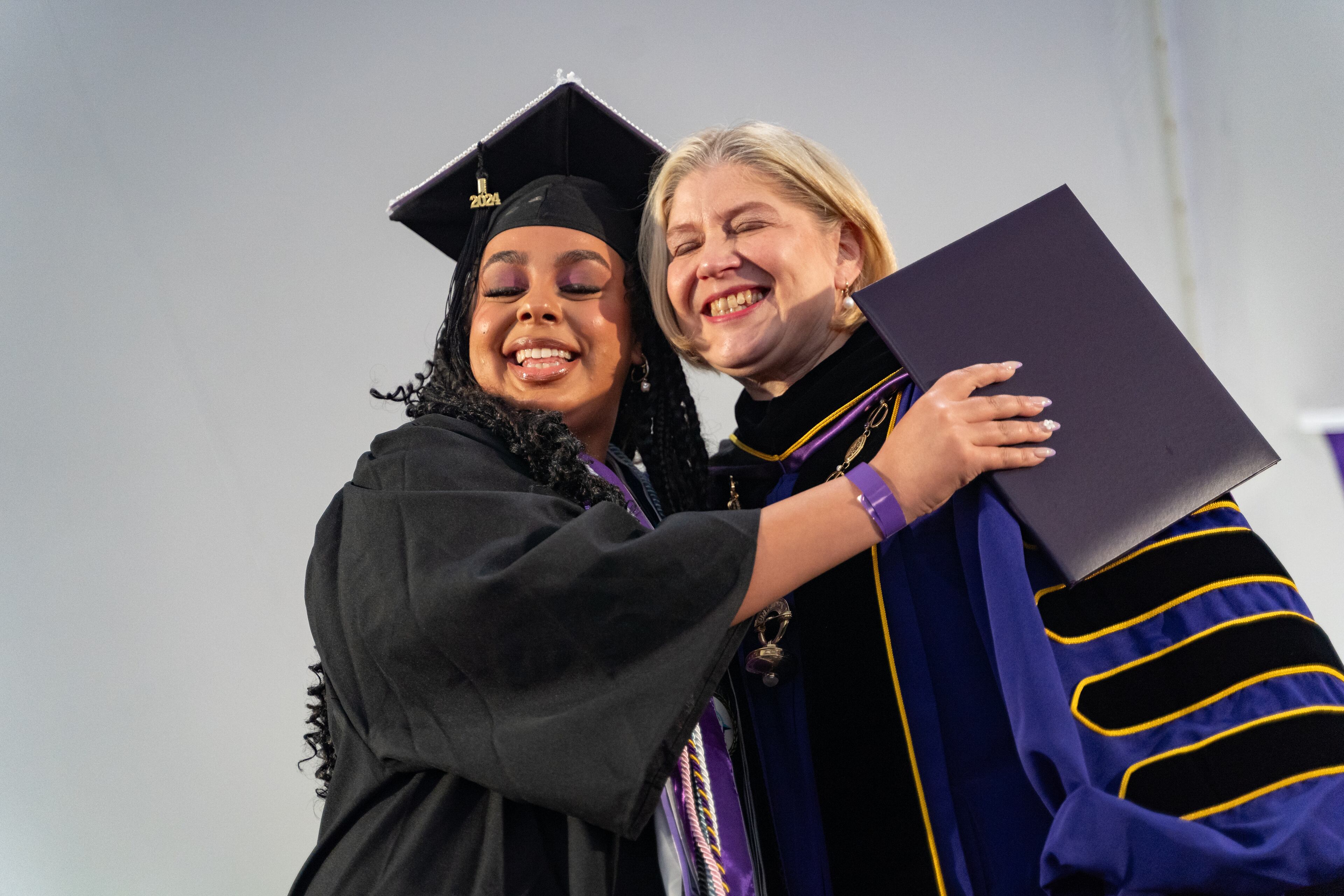 Graduates, faculty and parents gather for the 135 commencement address at Agnes Scott College in Decatur on Saturday, May 11, 2024. (Ben Hendren for The Atlanta Journal-Constitution)