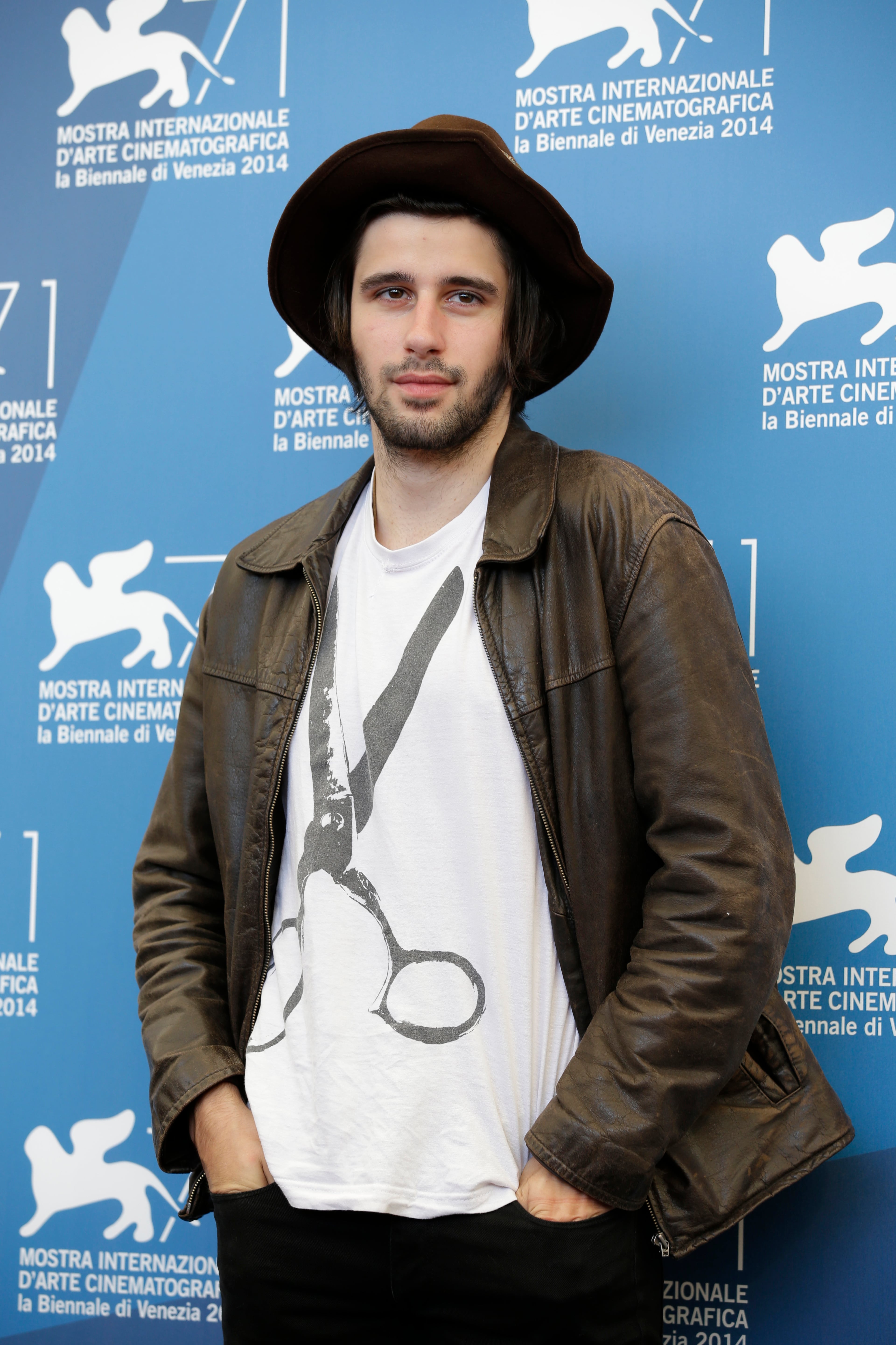 Actor Clement Metayer poses for photographers at the photo call for the film La Vita Oscena during the 71st edition of the Venice Film Festival in Venice, Italy, Thursday, Aug. 28, 2014. (AP Photo/Andrew Medichini)