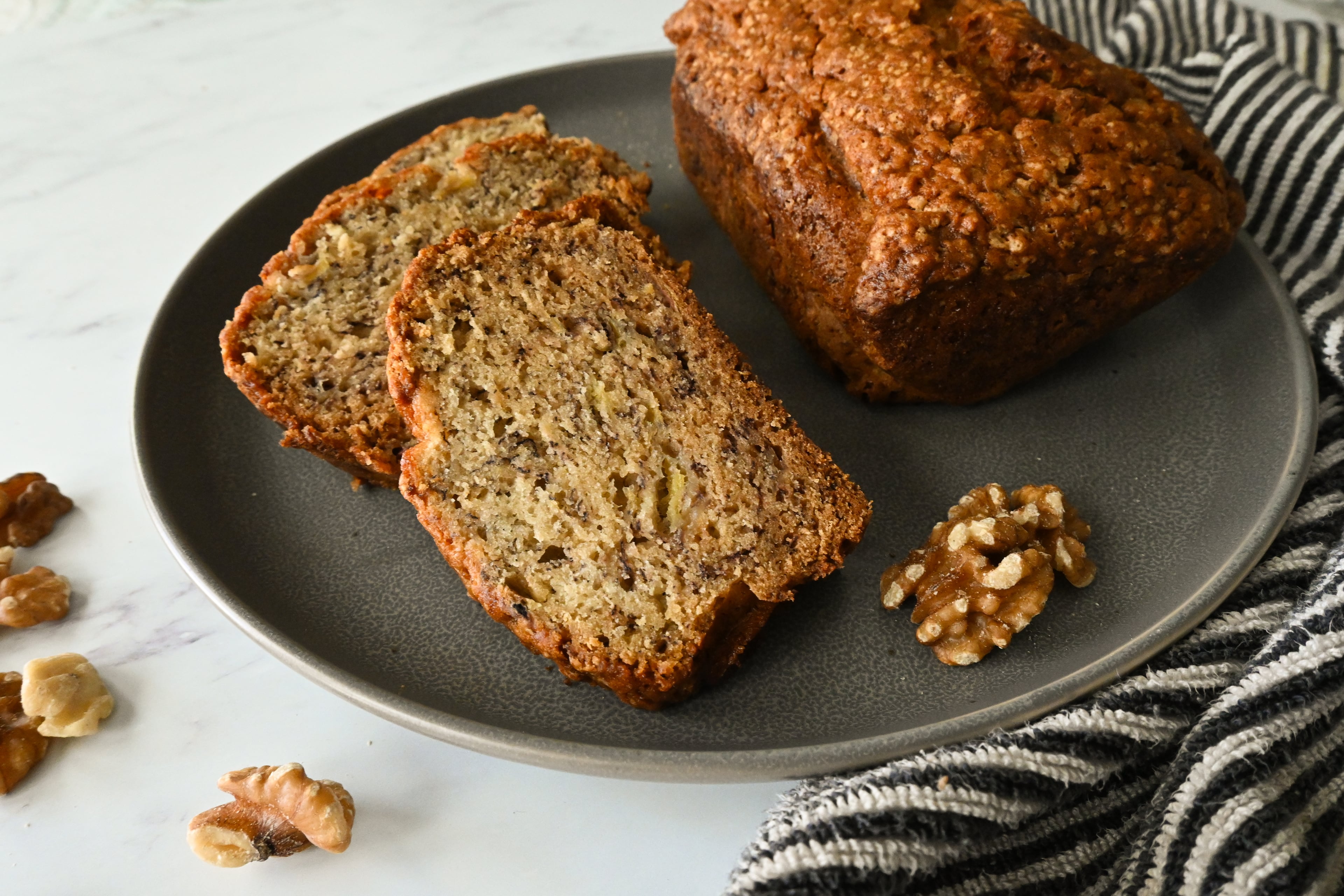 This banana bread comes from a recipe published by The Atlanta Constitution in 1970. (Candy Hom for the AJC)