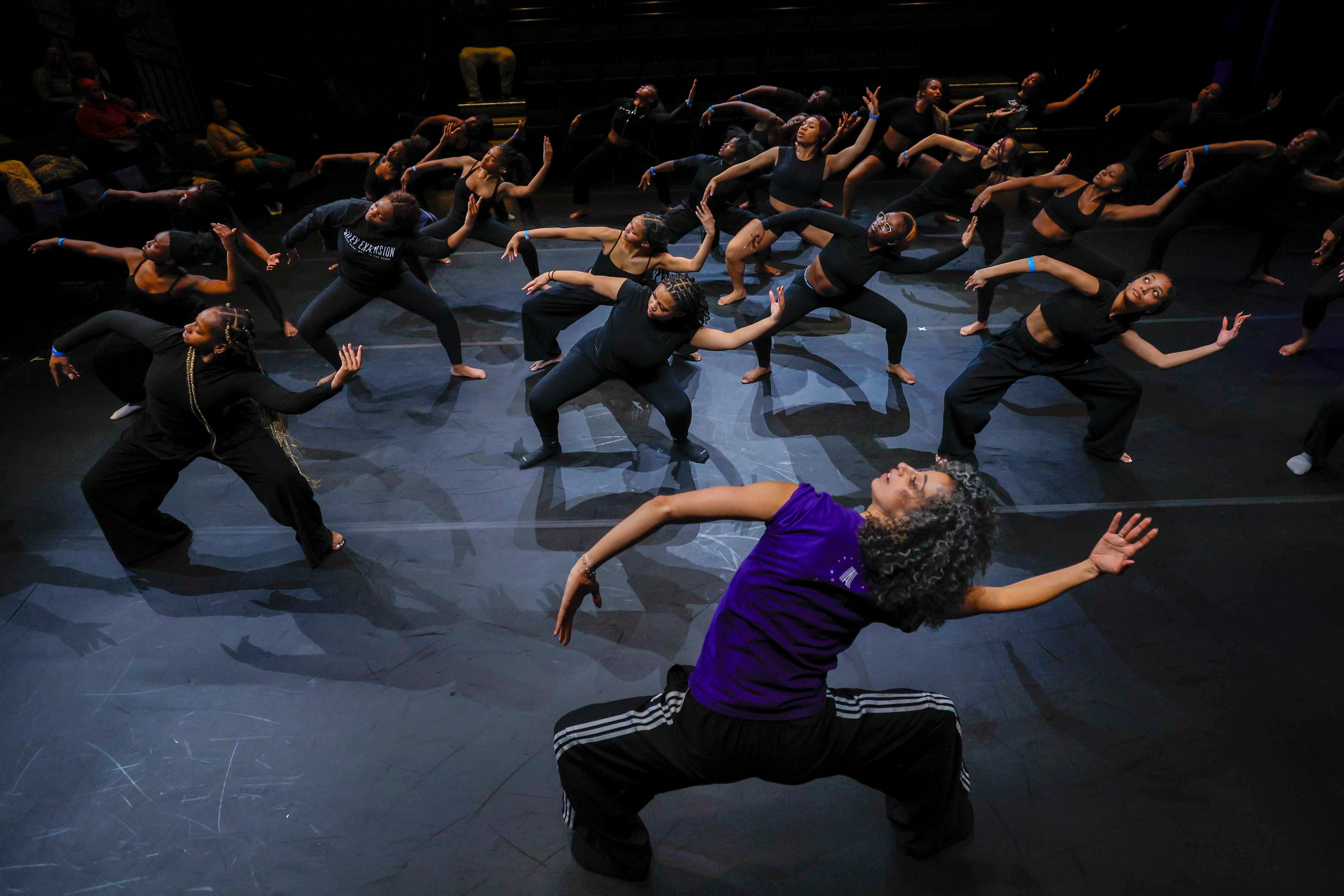 Alicia Graf Mack , the new artistic director of Alvin Ailey American Dance Theater, led Spelman College students in a master class Jan. 20. Graf Mack was a star performer on the Alvin Ailey stage during a career spanning 2005-14. (Miguel Martinez/AJC)