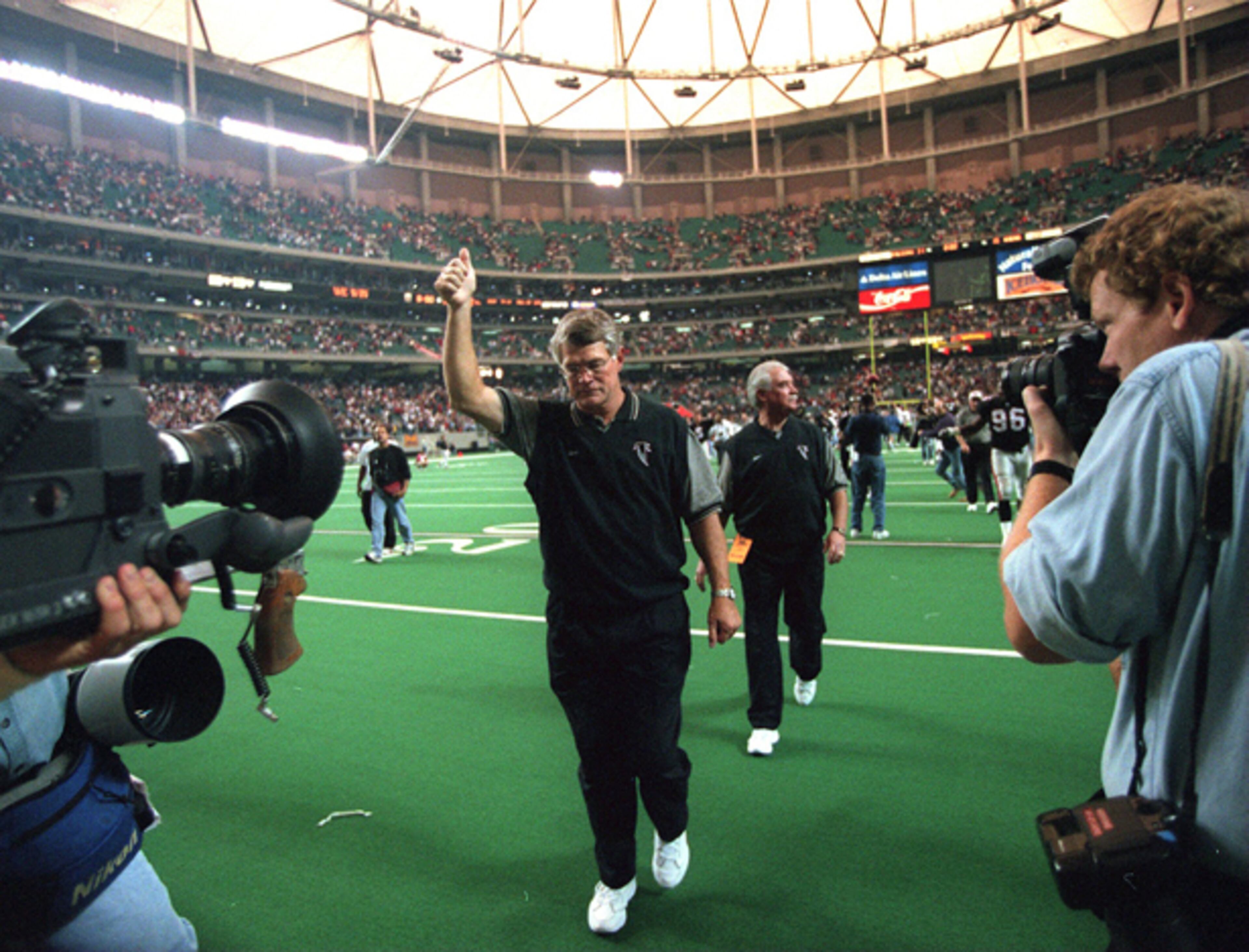 It's been 14 years since the Falcons reached the Super Bowl. Coach Dan Reeves, in his second season with Atlanta, guided the team to its most successful season to date. Here is how that season progressed: