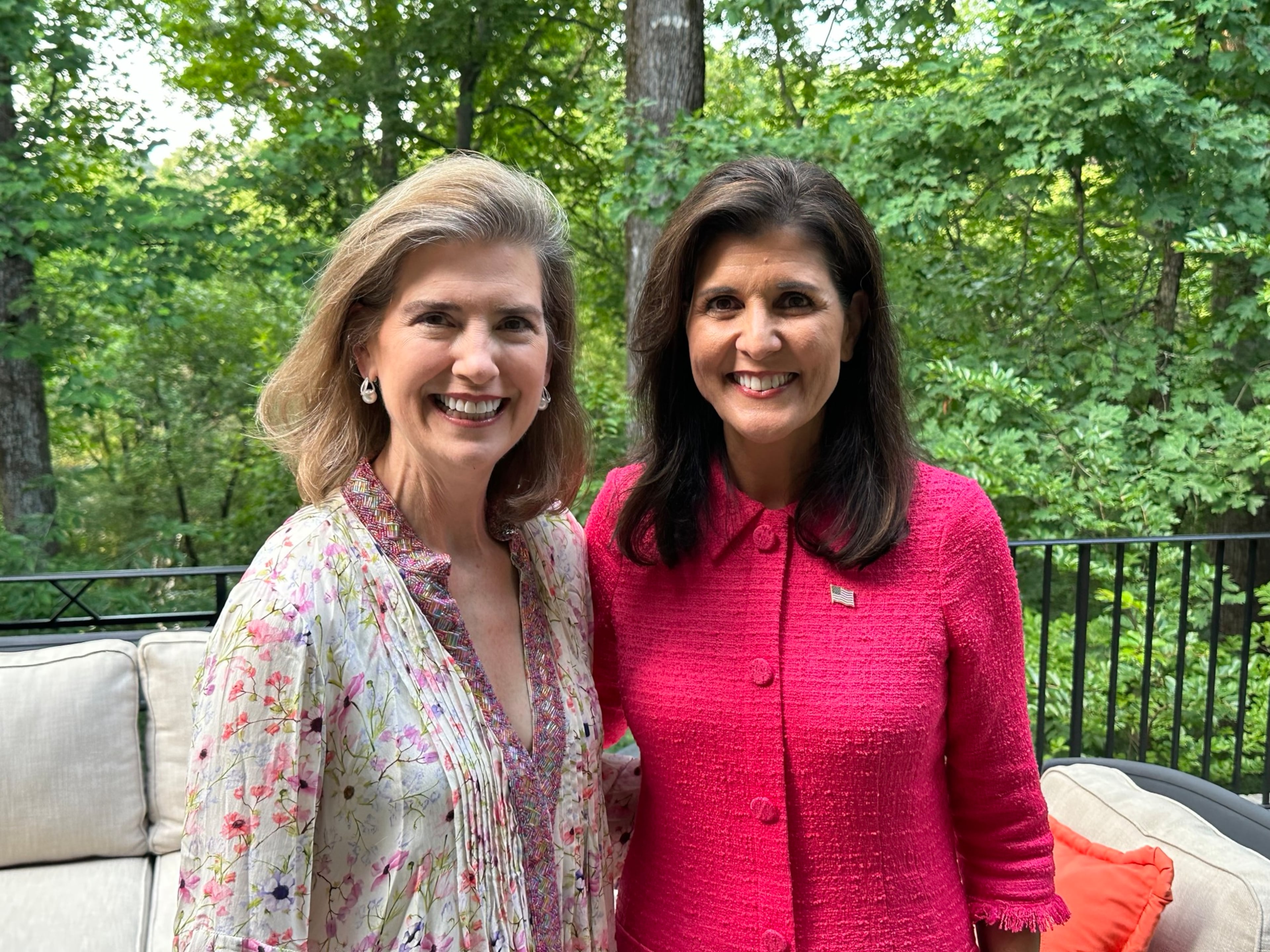 Former U.N. Ambassador Nikki Haley, right, has landed some of the state's most prominent donors, as well as the backing of state Rep. Deborah Silcox, left, who will lead one of Haley's state-based initiatives. Contributed.