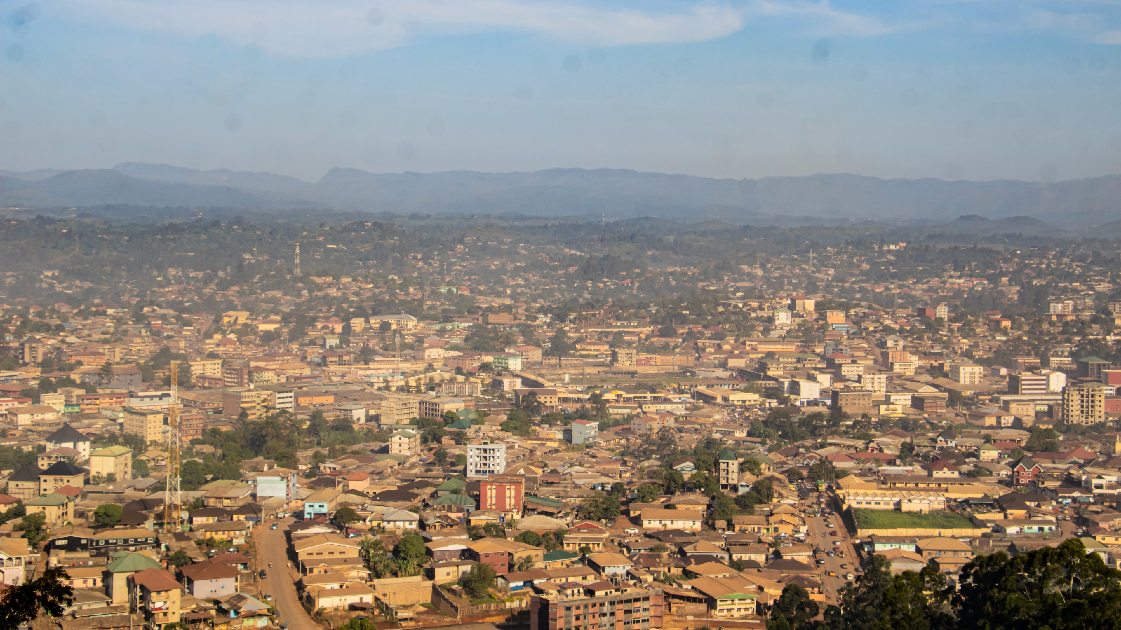A general view of Bamenda, Cameroon, Tuesday, April 14, 2026. (AP Photo/Welba Yamo Pascal)