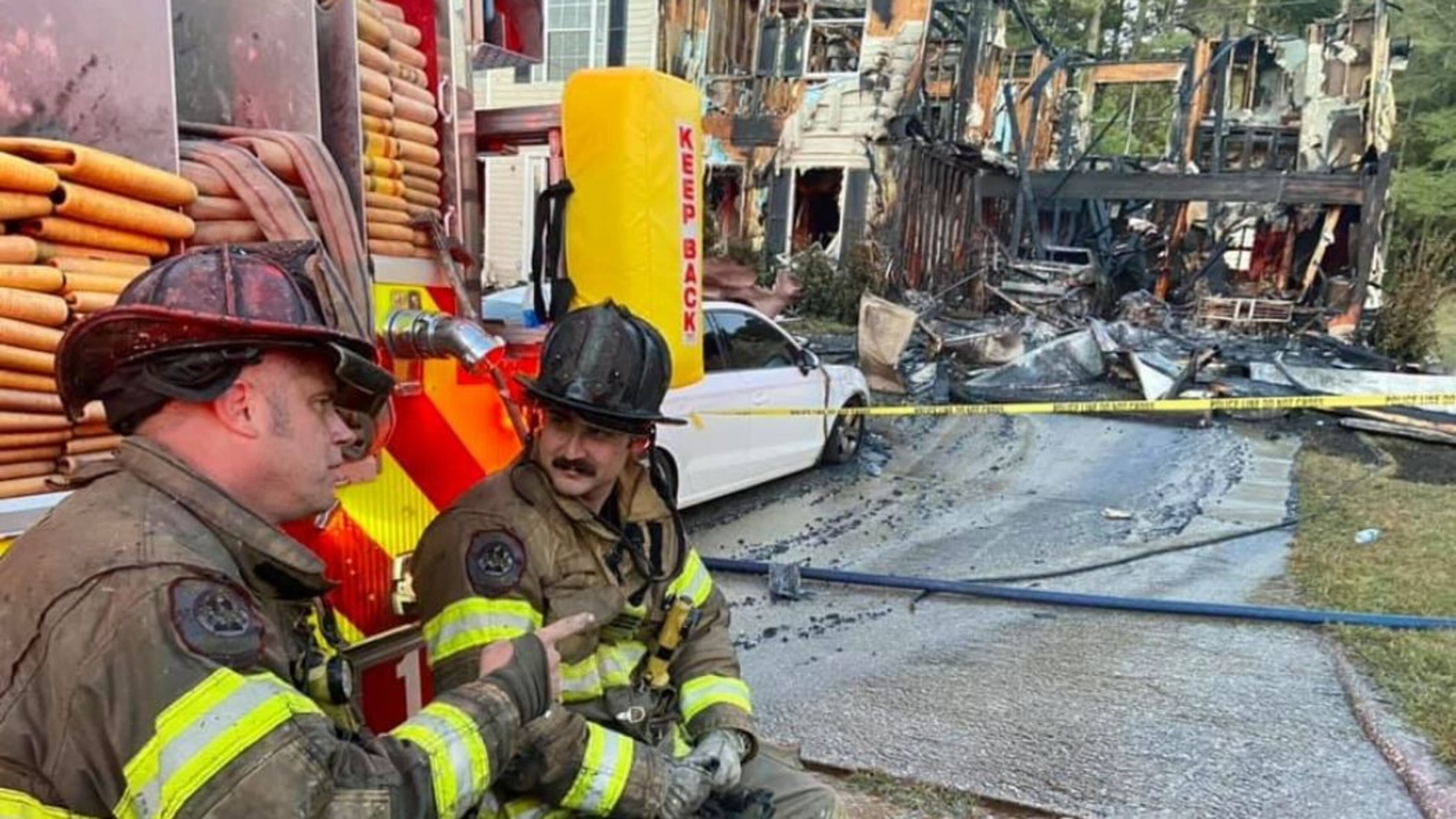 DeKalb County fire crews battled a massive house fire Monday afternoon on Smithson Court in Lithonia.