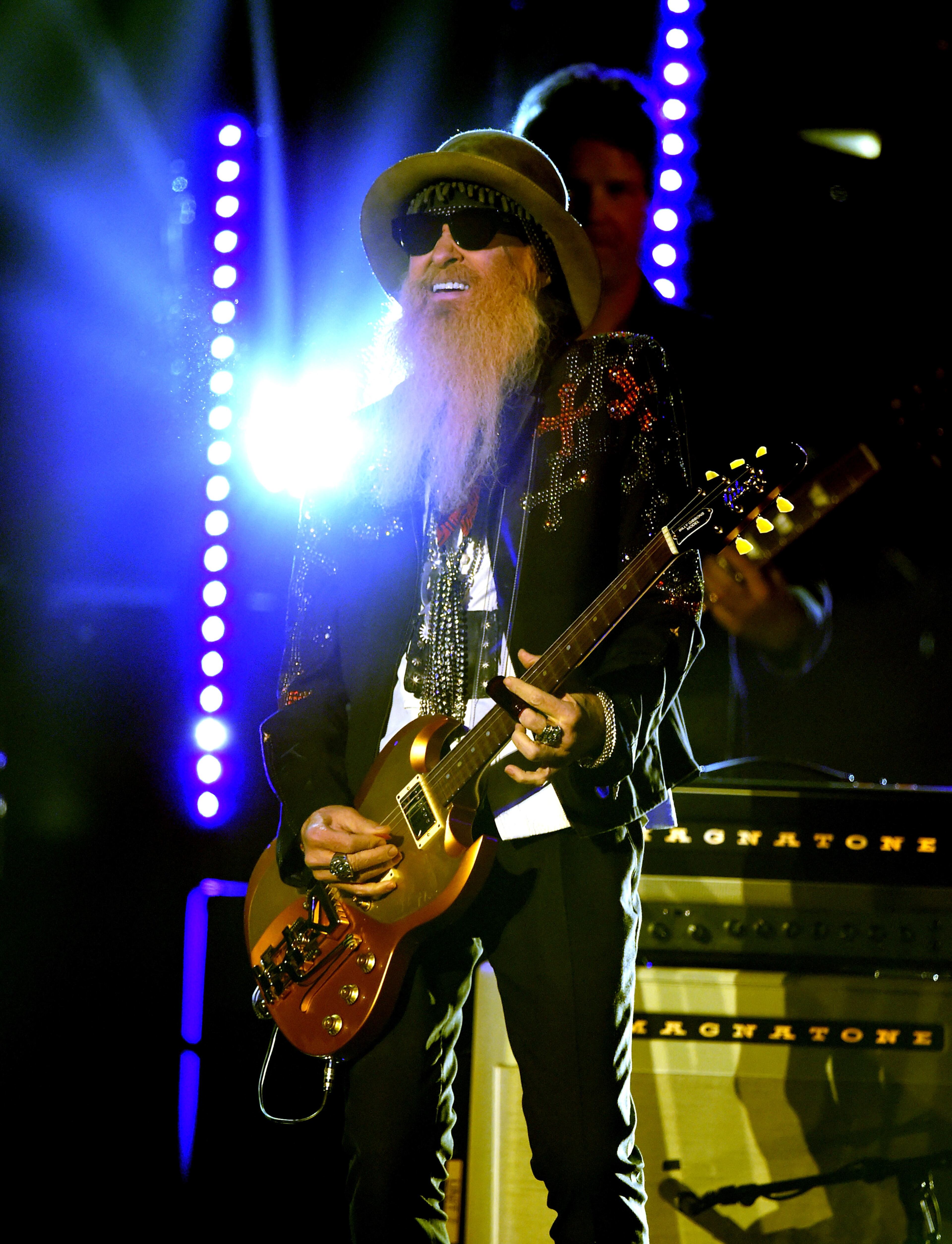 LAS VEGAS, NEVADA - APRIL 03: Recording artist Billy Gibbons performs onstage during the 51st Academy of Country Music Awards at MGM Grand Garden Arena on April 3, 2016 in Las Vegas, Nevada. (Photo by Ethan Miller/Getty Images)