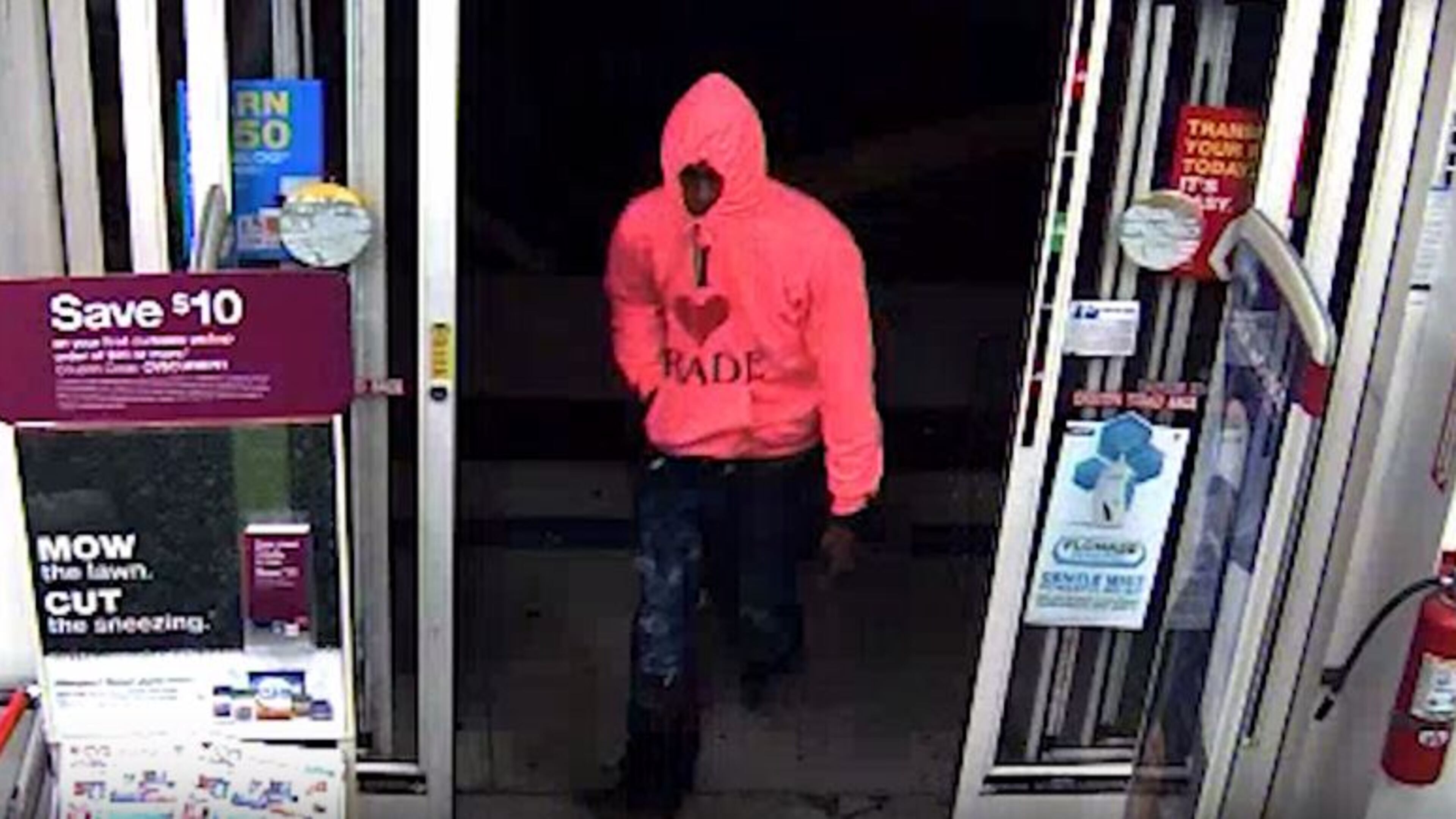 Surveillance footage shows two alleged armed robberies that took place at 1943 Peachtree Road.