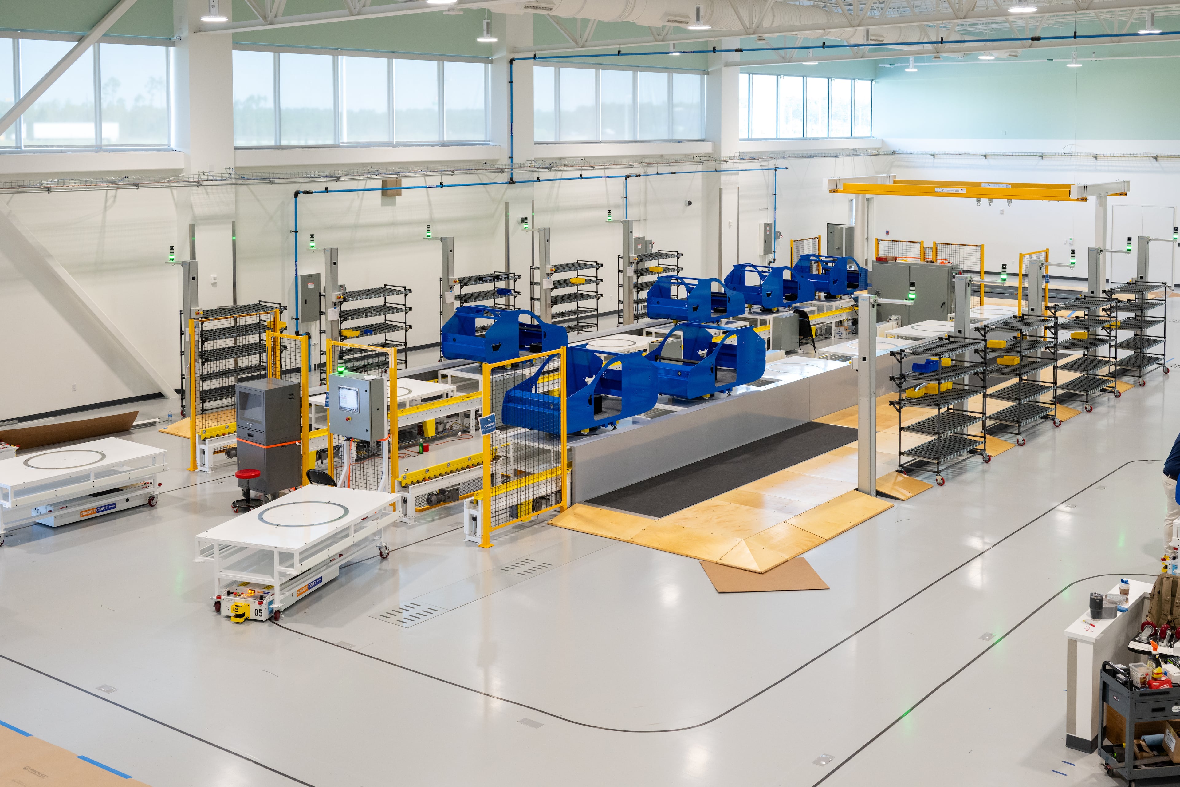 The Hyundai Mobility Training Center of Georgia includes a mock assembly line where trainees learn skills before going to work on the factory floor. (Courtesy of Georgia Quick Start)