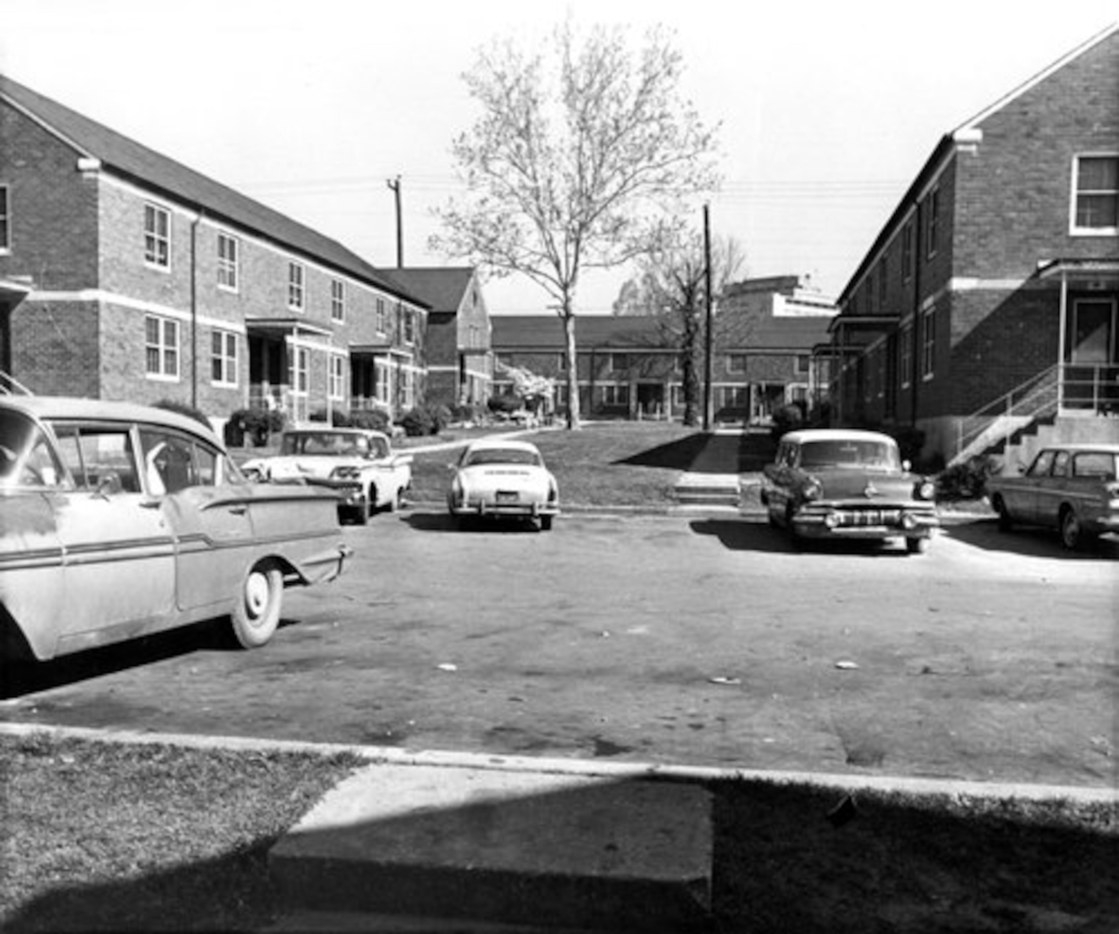 Capitol Homes, the Atlanta housing project where James Earl Ray's car was found six days after Martin Luther King's assassination. Ray admitted to driving from Memphis to Atlanta on the night of the shooting and ditching his 1966 white Mustang at Capitol Homes. Residents later notified the police, but Ray had since left Atlanta on a bus and was in Canada by then.