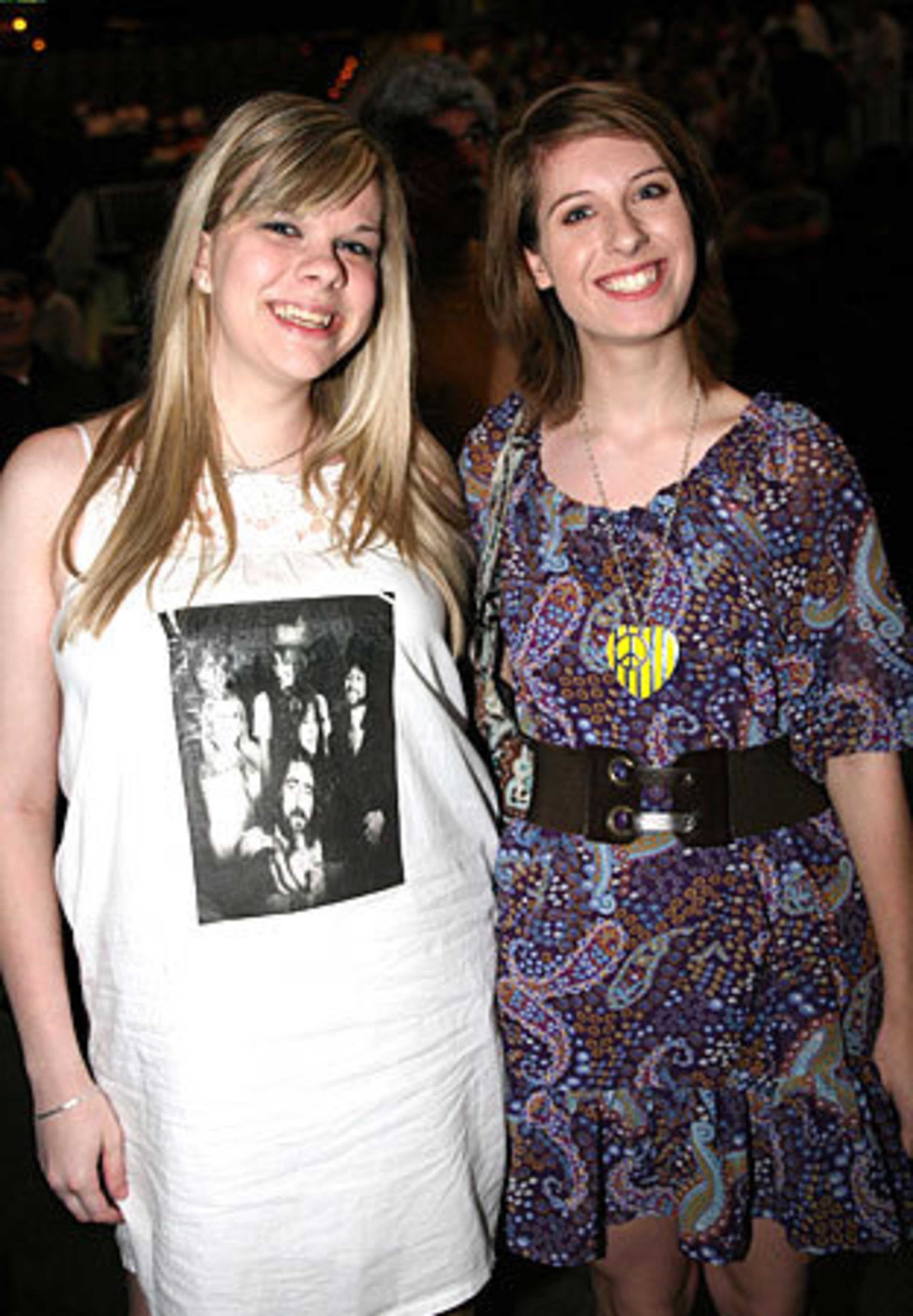 Sara Pitts, who was named after the Fleetwood Mac song "Sara," and Kristie Wickwire drove from Athens to see the concert.