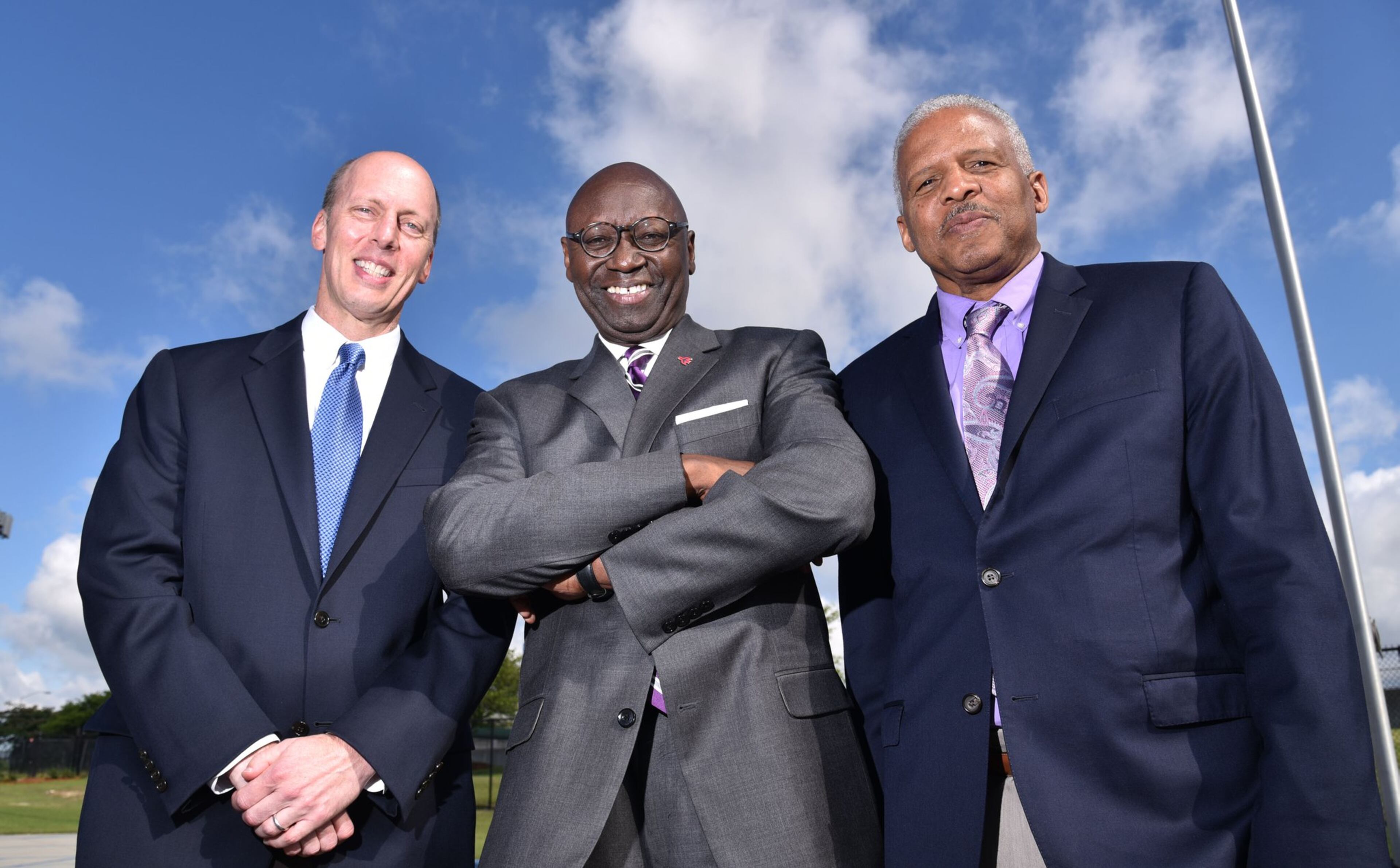 From left, Tom Nissalke, planning director; Roosevelt Council, general manager; and Frank Rucker, assistant general manager for the Planning and Development division, at Hartsfield-Jackson. They are key players in managing the airport’s $6 billion long-range expansion and modernization.