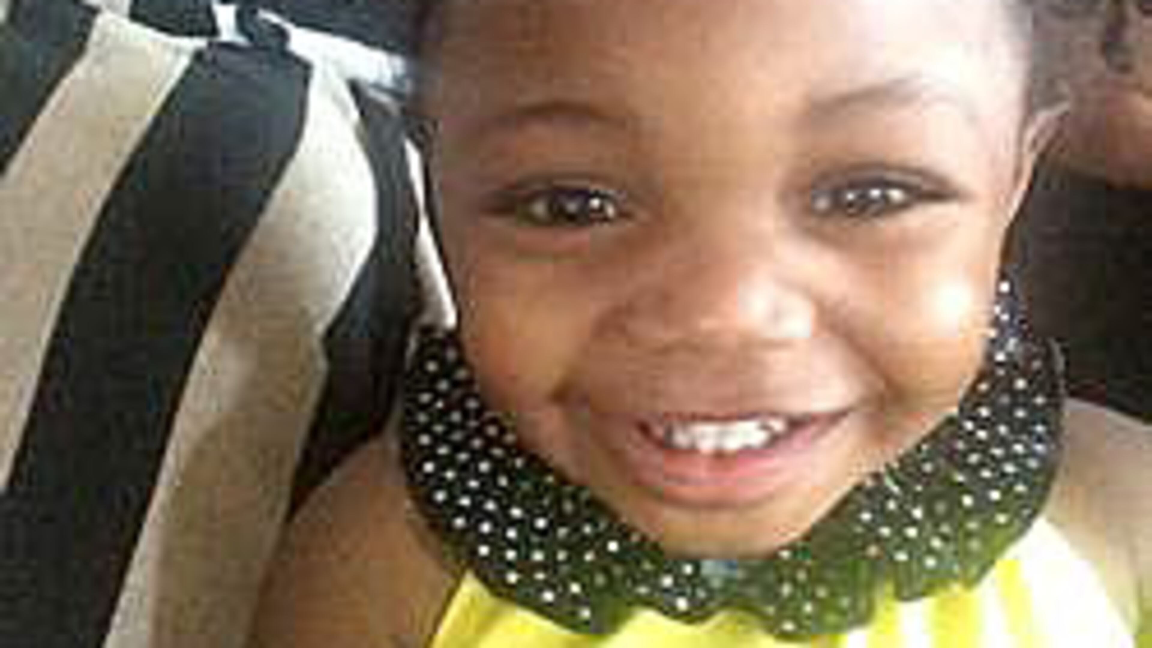 Ty’mia Simpson, 2, was pronounced dead after being taken to a hospital in July, police said. (Family photo)