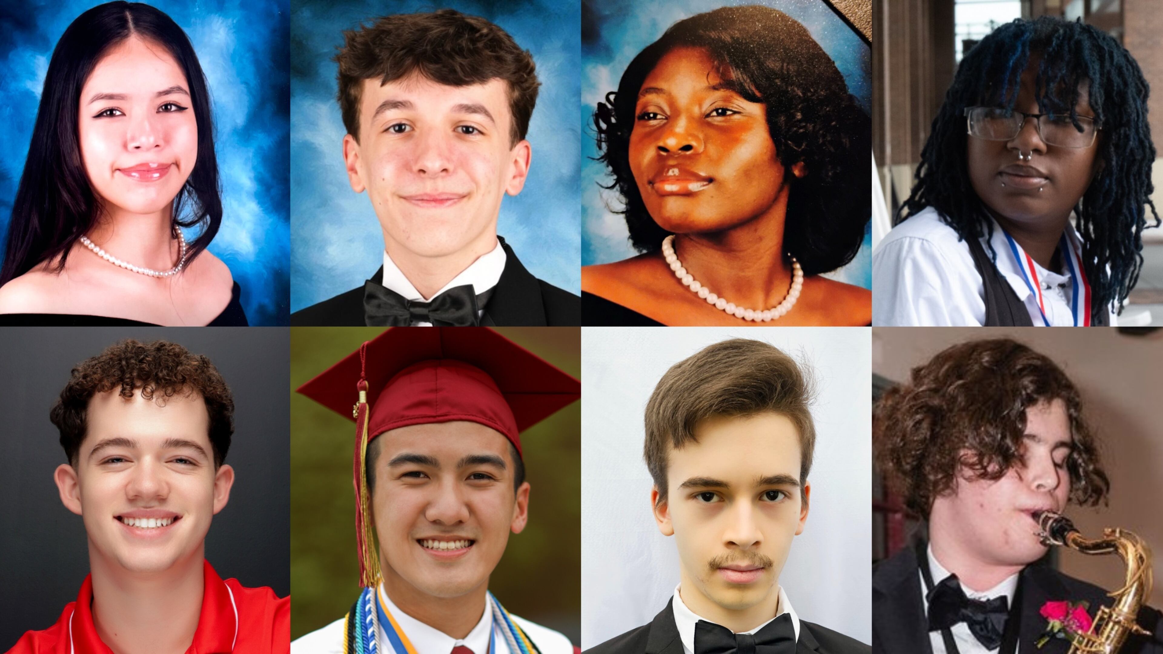 When they think about life in 25 years, metro Atlanta valedictorians predict new technology, cross their fingers for a strong economy and hope the world will be a better place. Clockwise from top left: Angie Hernandez Chavez, W. Bennett Oyler, Beyoungtis Tarver, Danielle Kangnigan, Yonatan Nemenman, Ramin Goziyev, Loc “Louis” Nguyen and Kelly Lenox. (Collage by Cassidy Alexander)