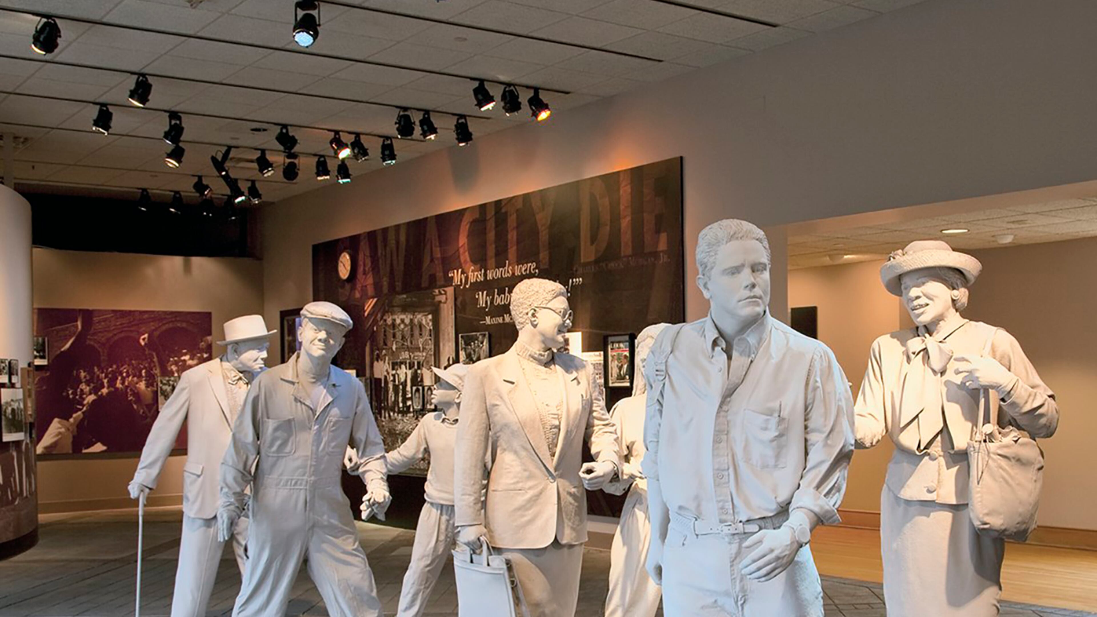 Exhibits inside the Birmingham Civil Rights Institute (bcri.org) illustrate the city’s civil rights struggles and segregation history with elaborate replicas, including segregated classrooms and “white” and “colored” water fountains.