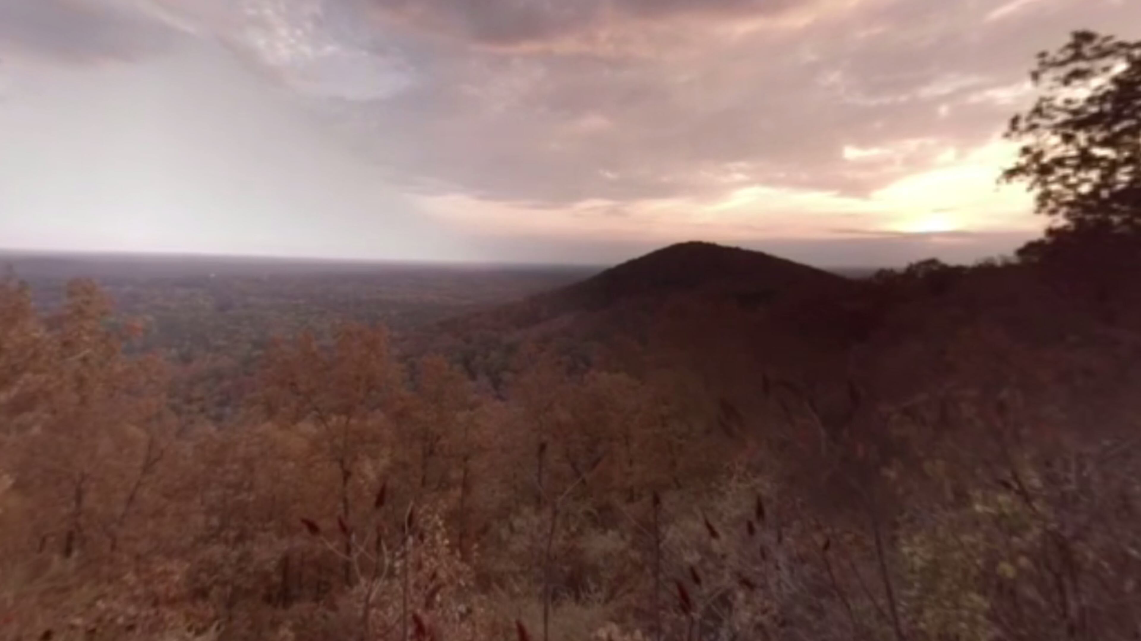 Maybe Kennesaw Mountain had so many visitors coming to see the leaves change color, as seen here in a still from a video by the AJC’s Ryon Horne.