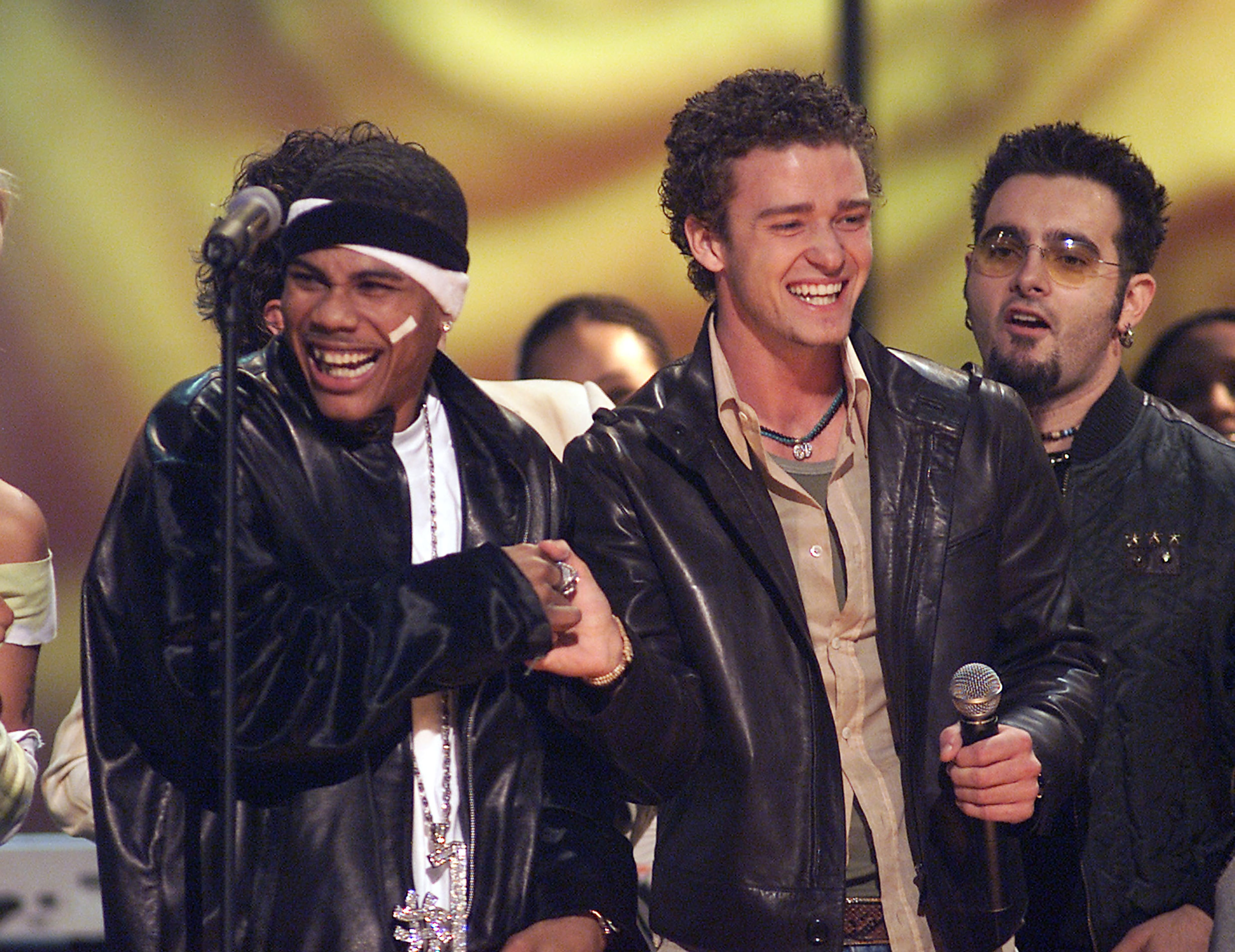 From left, Nelly and Justin Timberlake at the 2001 Billboard Music Awards held at the MGM Grand Hotel & Casino in Las Vegas on Tuesday, Dec. 4, 2001.