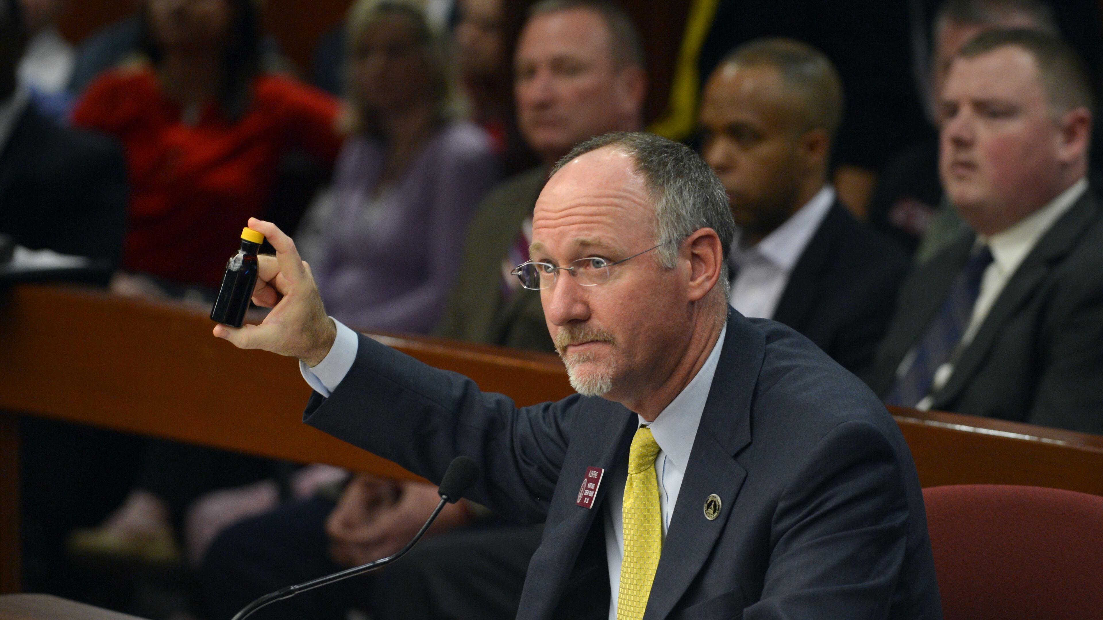 Allen Peake, R-Macon, arguing earlier this year for H.B. 1, the medical marijuana bill.