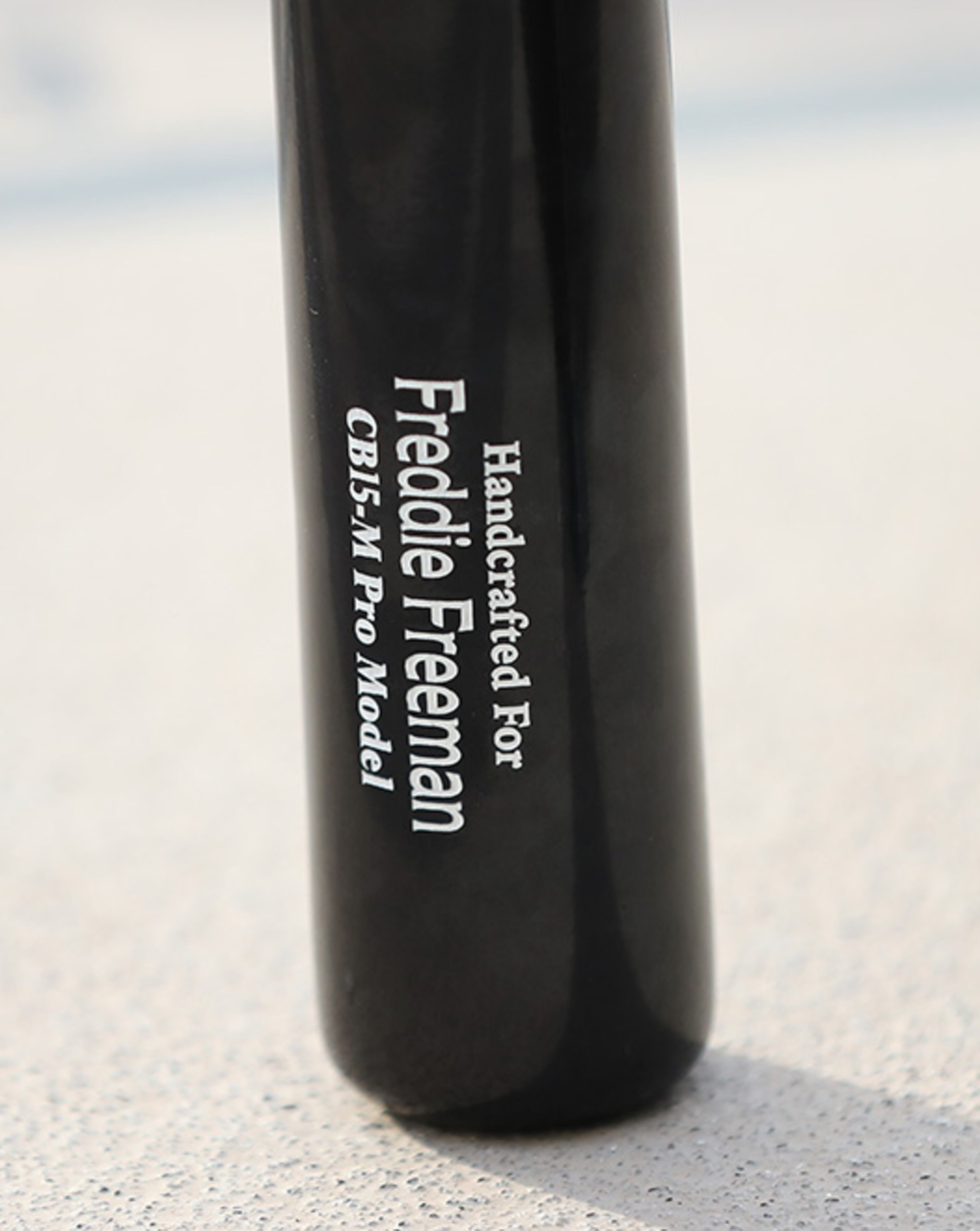 February 21, 2017, Lake Buena Vista, FL: Atlanta Braves first baseman Freddie Freeman has a handcrafted bat during photo day at spring training in Champion Stadium on Tuesday Feb. 21, 2017, at the ESPN Wide World of Sports in Lake Buena Vista. Curtis Compton/ccompton@ajc.com