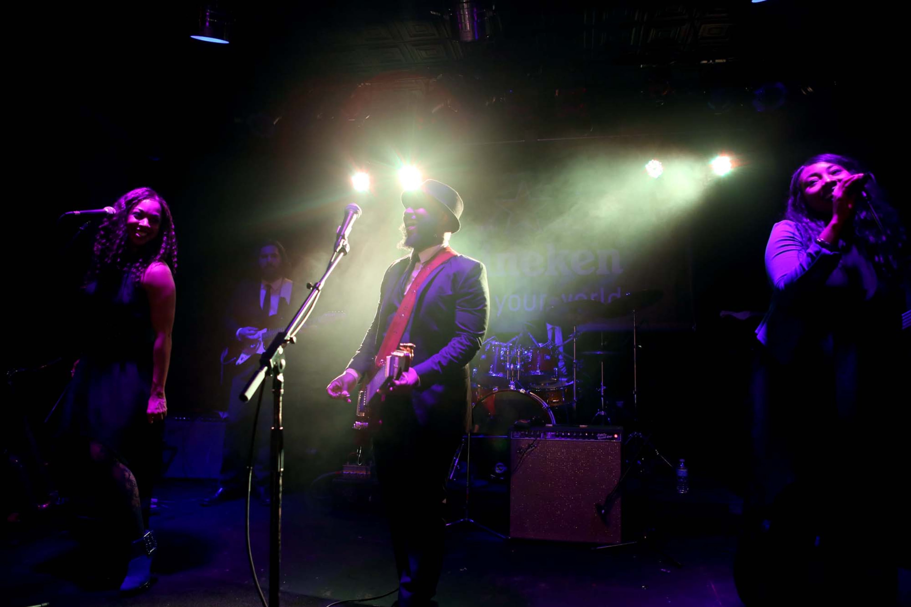 Steel guitarist AJ Ghent Band opened for Rebirth Brass Band at Smith's Olde Bar Saturday. (Akili-Casundria Ramsess/Special to the AJC)