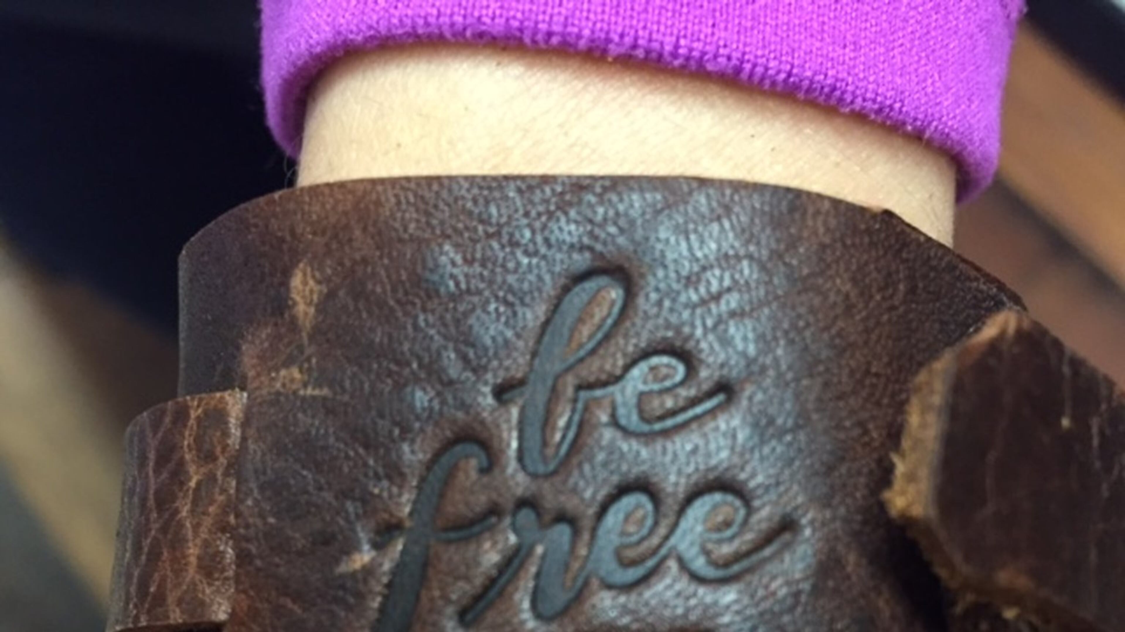 A leather bracelet in the Jen Hatmaker line. The jewelry is being made by women in MUST Ministries programs. CONTRIBUTED BY KAY CAGLE
