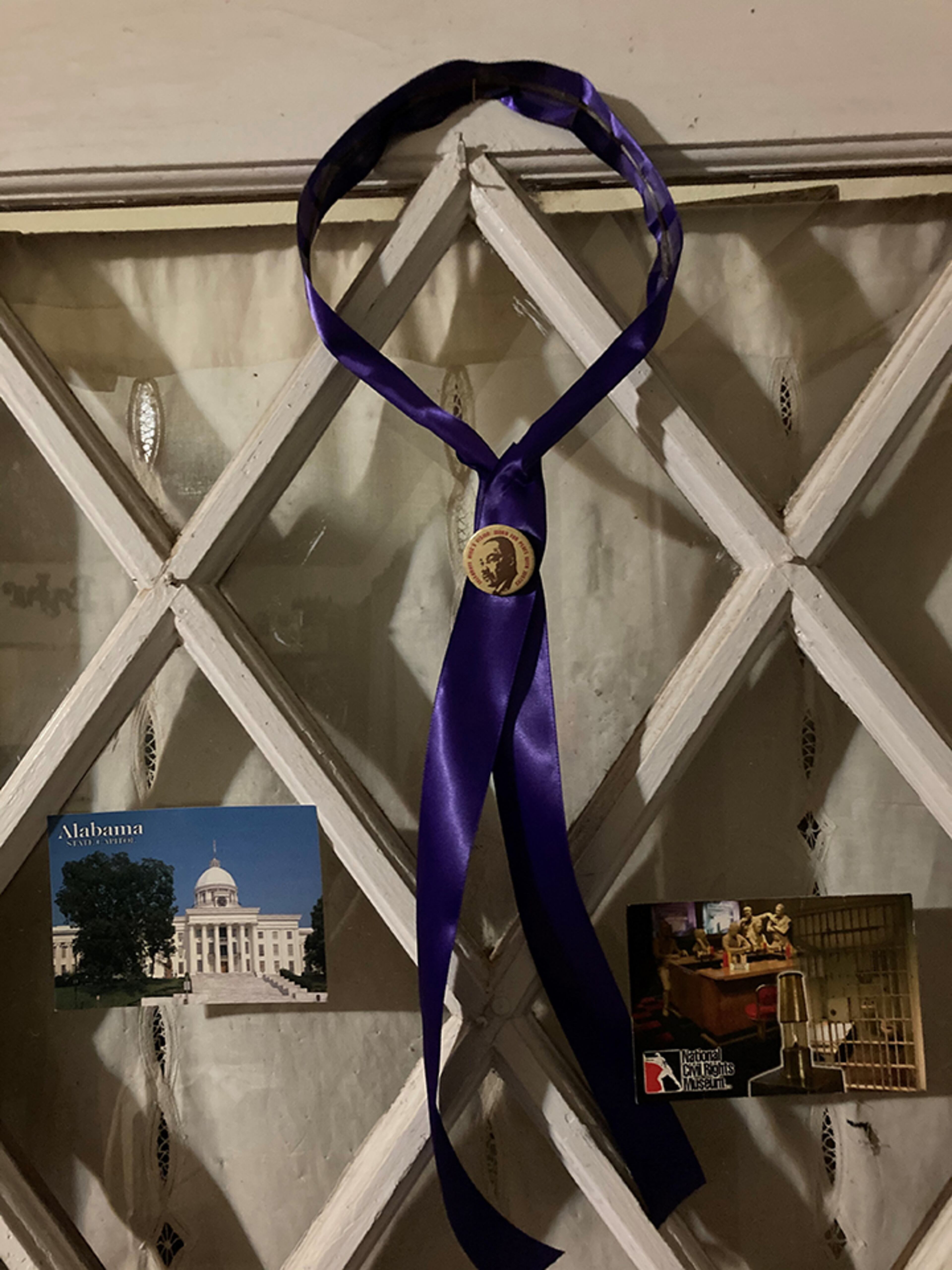 Here is how we decorated our door in Lawton, OK, to honor the life and legacy of Rep. John Lewis. Due to the quarantine we were just able to use what we had on hand, including the MLK button and postcards from the Alabama State Capitol and the National Civil Rights Museum.
Amy and Max Romeros