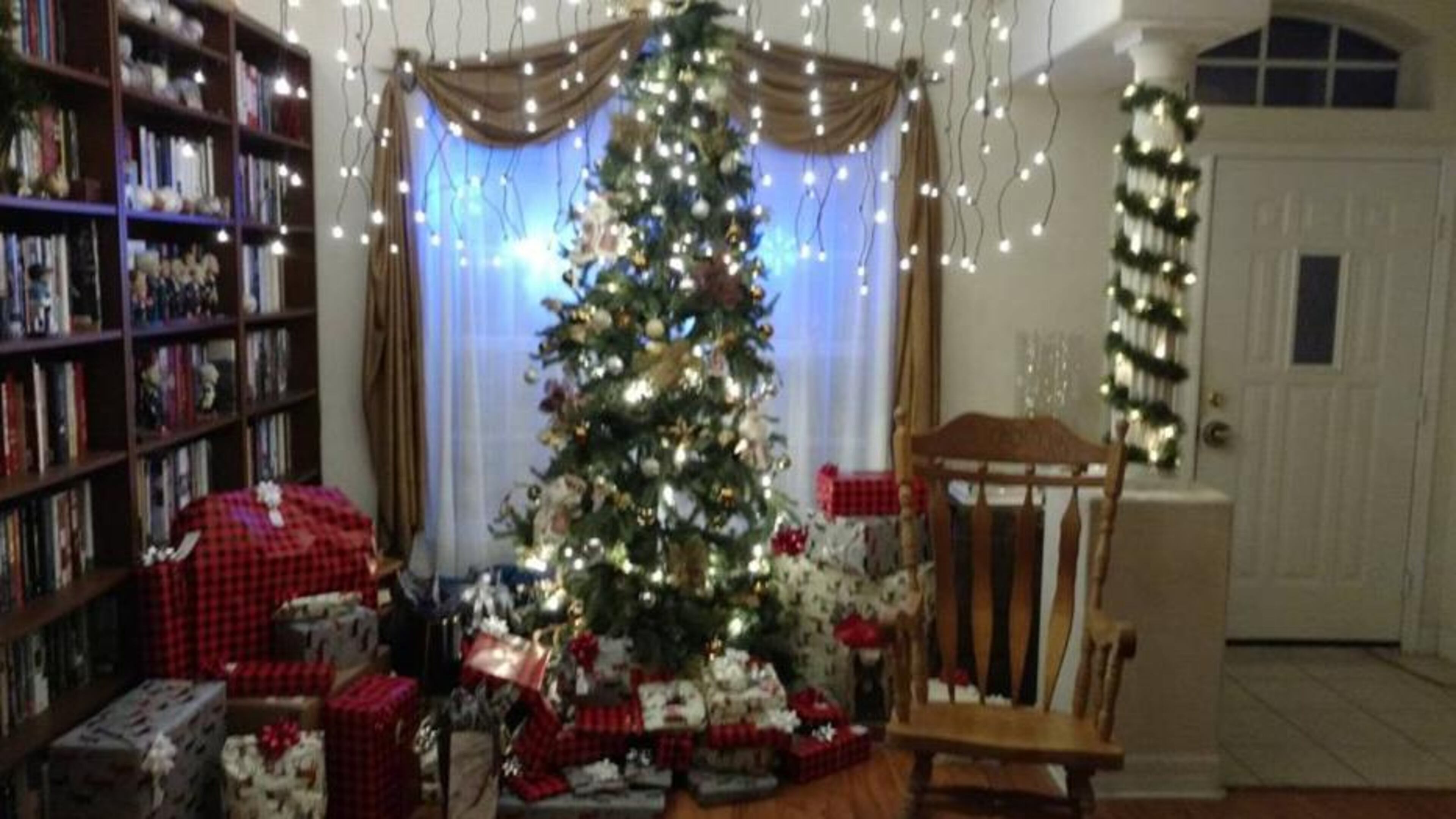 Christmas presents under the tree.