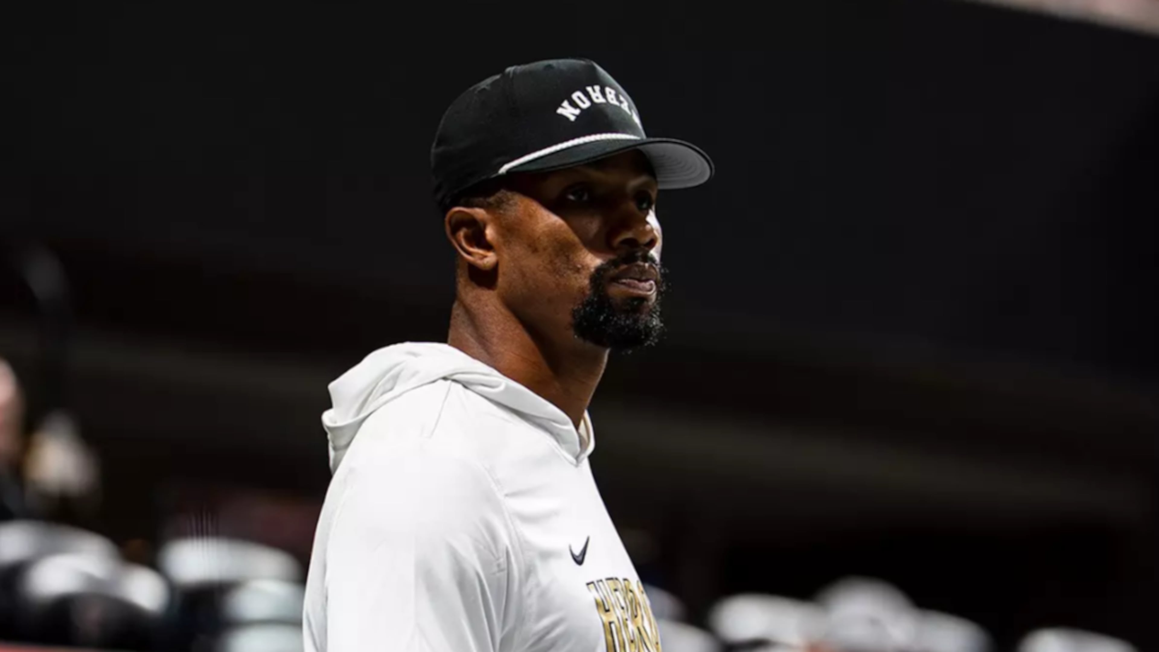 Former Northwestern football player Quentin Davie, who was Hebron Christian's linebackers coach last season, was named the Lions' head coach in January. (Courtesy)