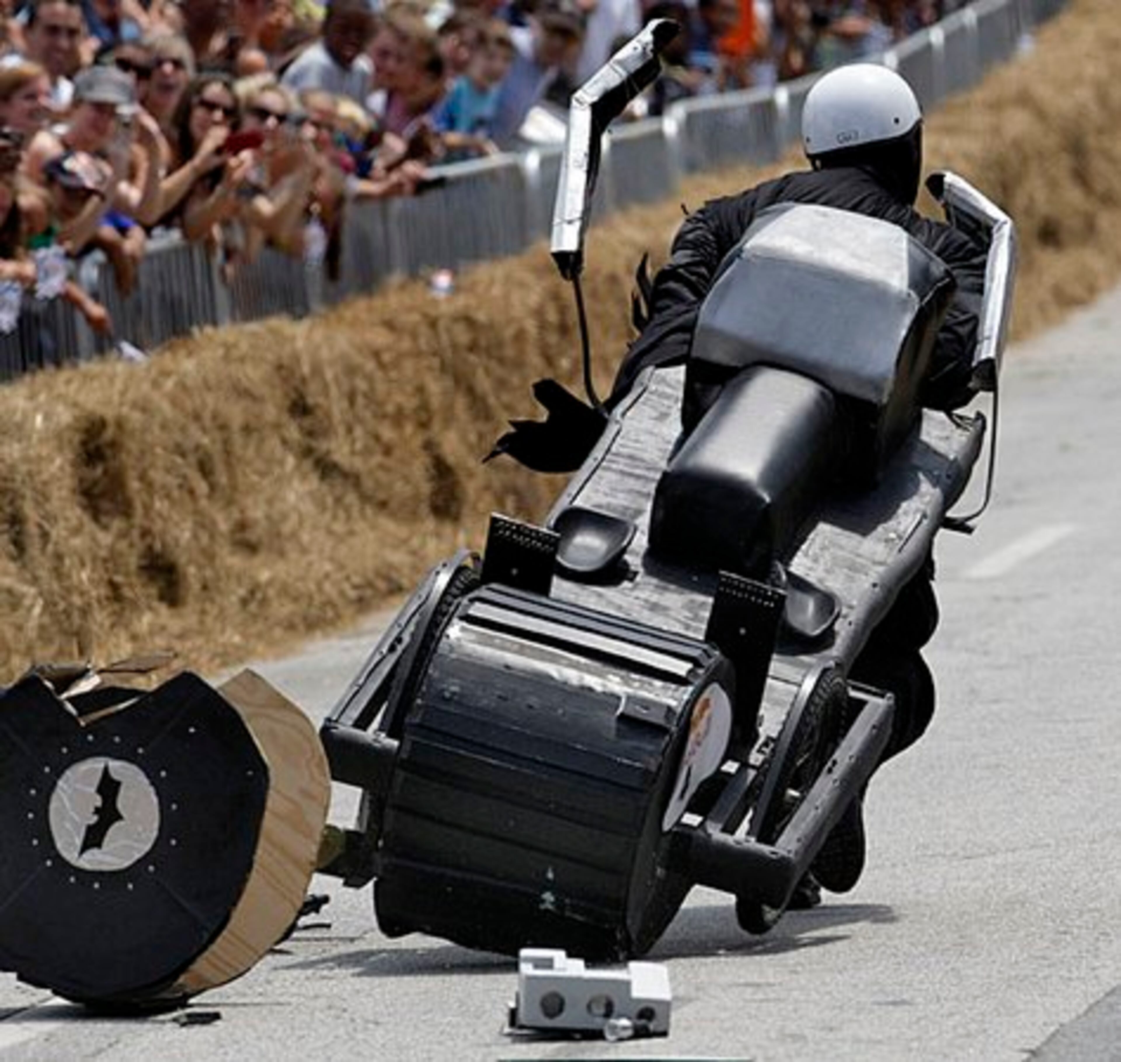 "Tiger Blood Disciples" comes apart after going over a jump.