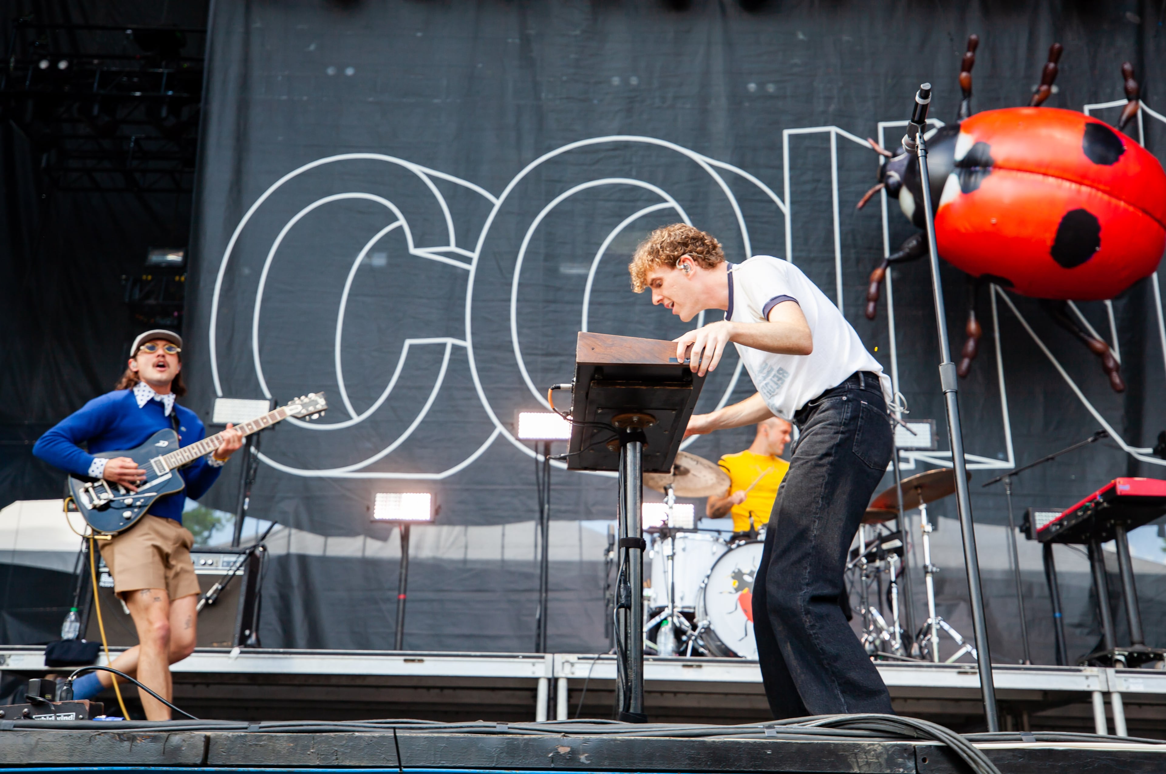 Coin performs on the third and final day of this year's Shaky Knees Festival on Sunday, May 1, 2022, at Central Park in Atlanta. (Photo by Ryan Fleisher for The Atlanta Journal-Constitution)