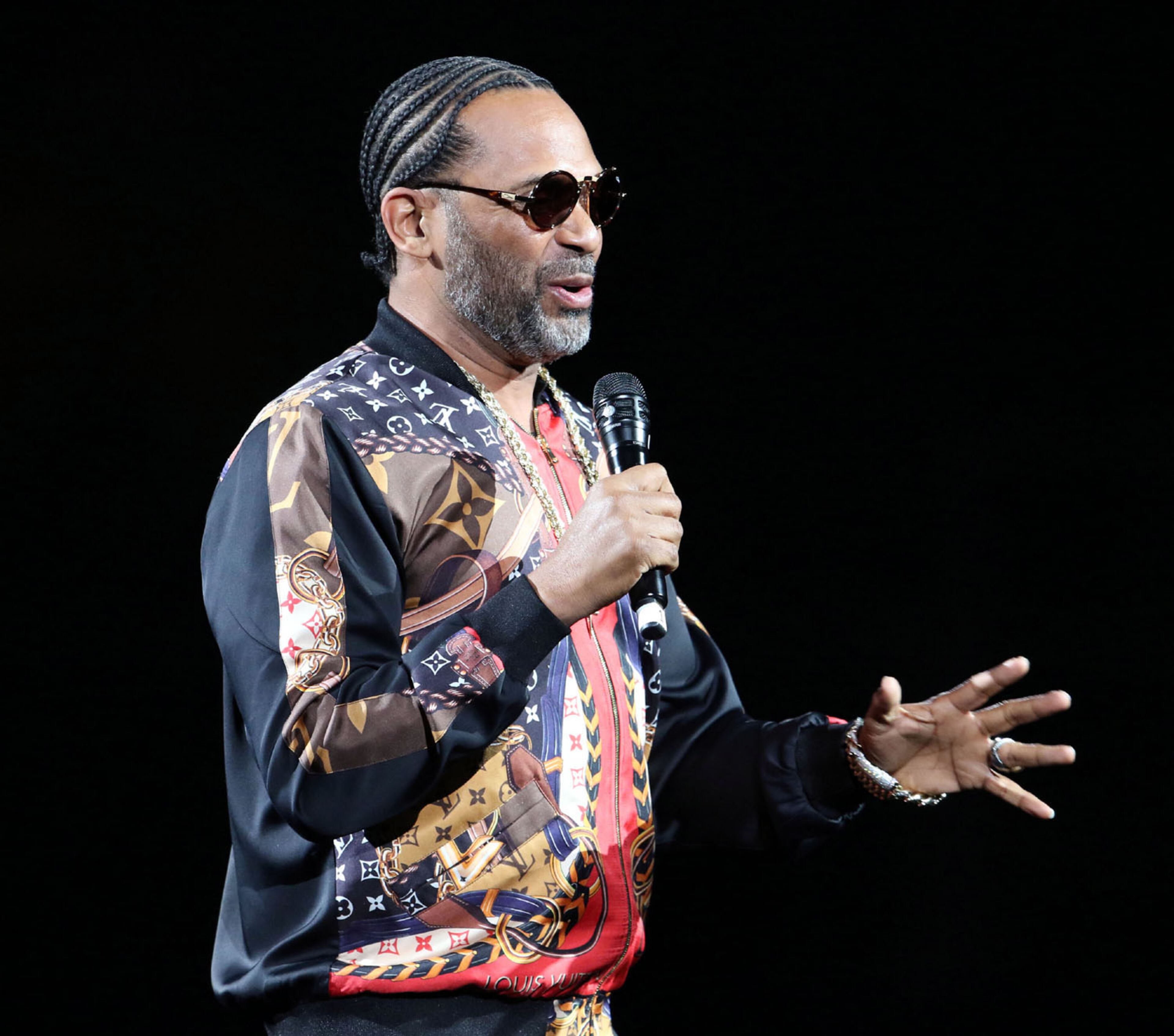 Mike Epps performs at The "In Real Life Comedy Tour", the first of four sold-out shows (two nights), in a socially distanced and limited seating setup at State Farm Arena on Friday night, May 7, 2021. Also on the bill were Karlous Miller, Kountry Wayne, DC Young Fly, Lavell Crawford and Henry Welch. (Photo: Robb Cohen for The Atlanta Journal-Constitution)