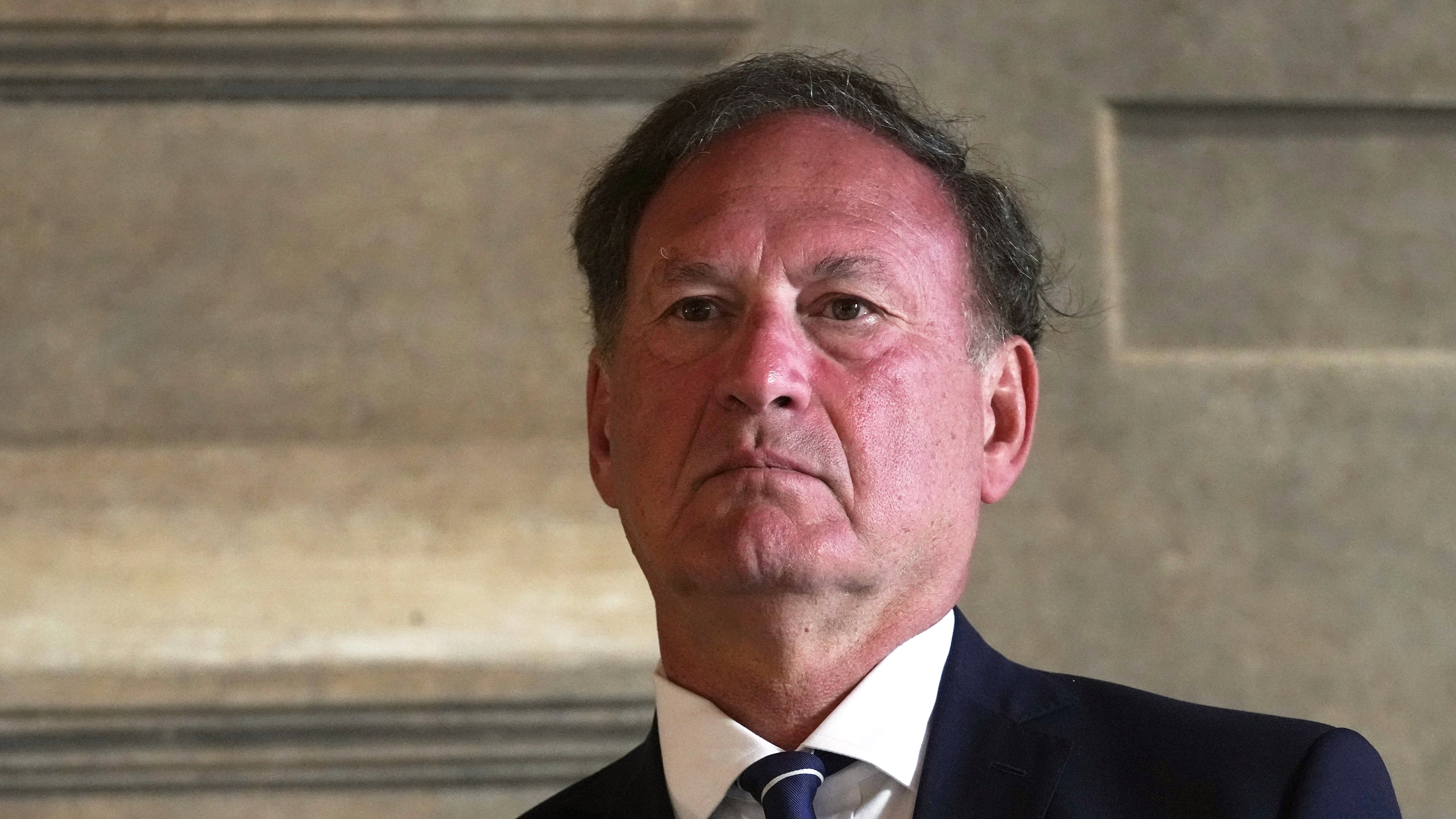 FILE - Supreme Court Justice Samuel Alito attends a meeting in Rome, Sept. 20, 2025. (AP Photo/Andrew Medichini, File)