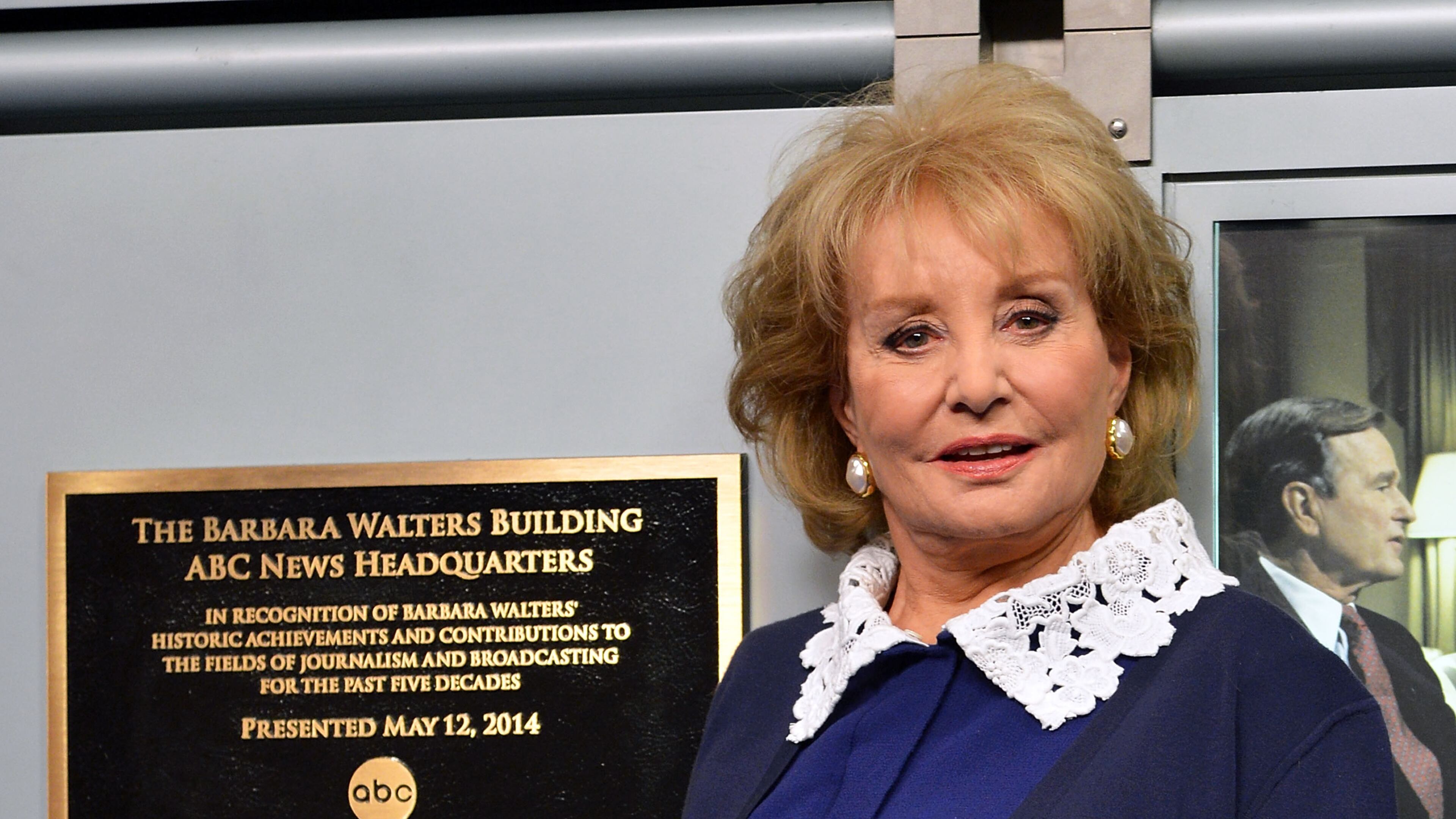 <> on May 12, 2014 in New York City. Barbara Walters at the ABC News Headquarters Dedication Ceremony. CREDIT: Getty IMages