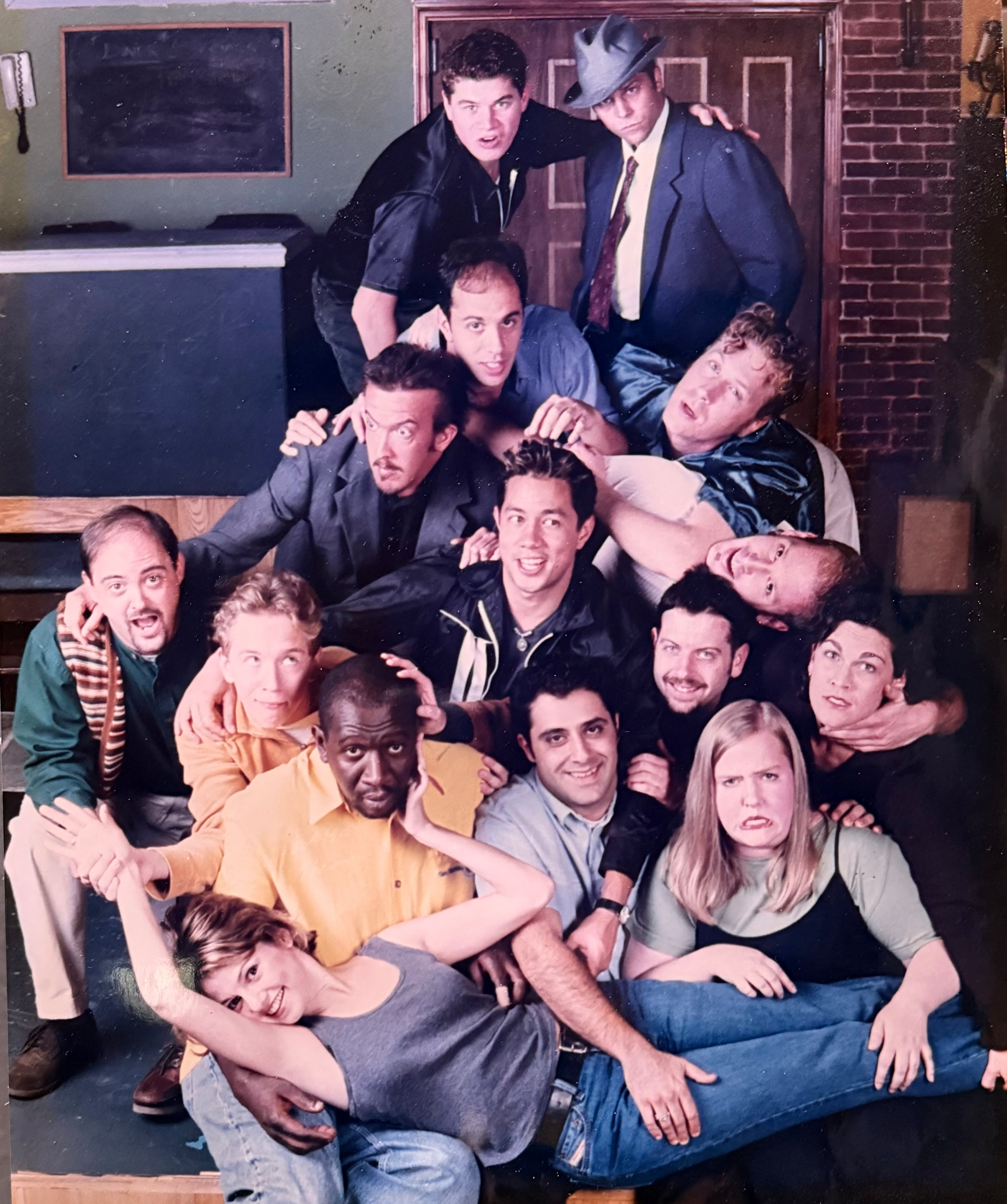 Anna Vocino, an Emory University grad, helped found the Atlanta improv group Whole World Theatre, in 1994. This is a cast photo from 1999 right before she left for Los Angeles. She is on the bottom. WHOLE WORLD THEATRE