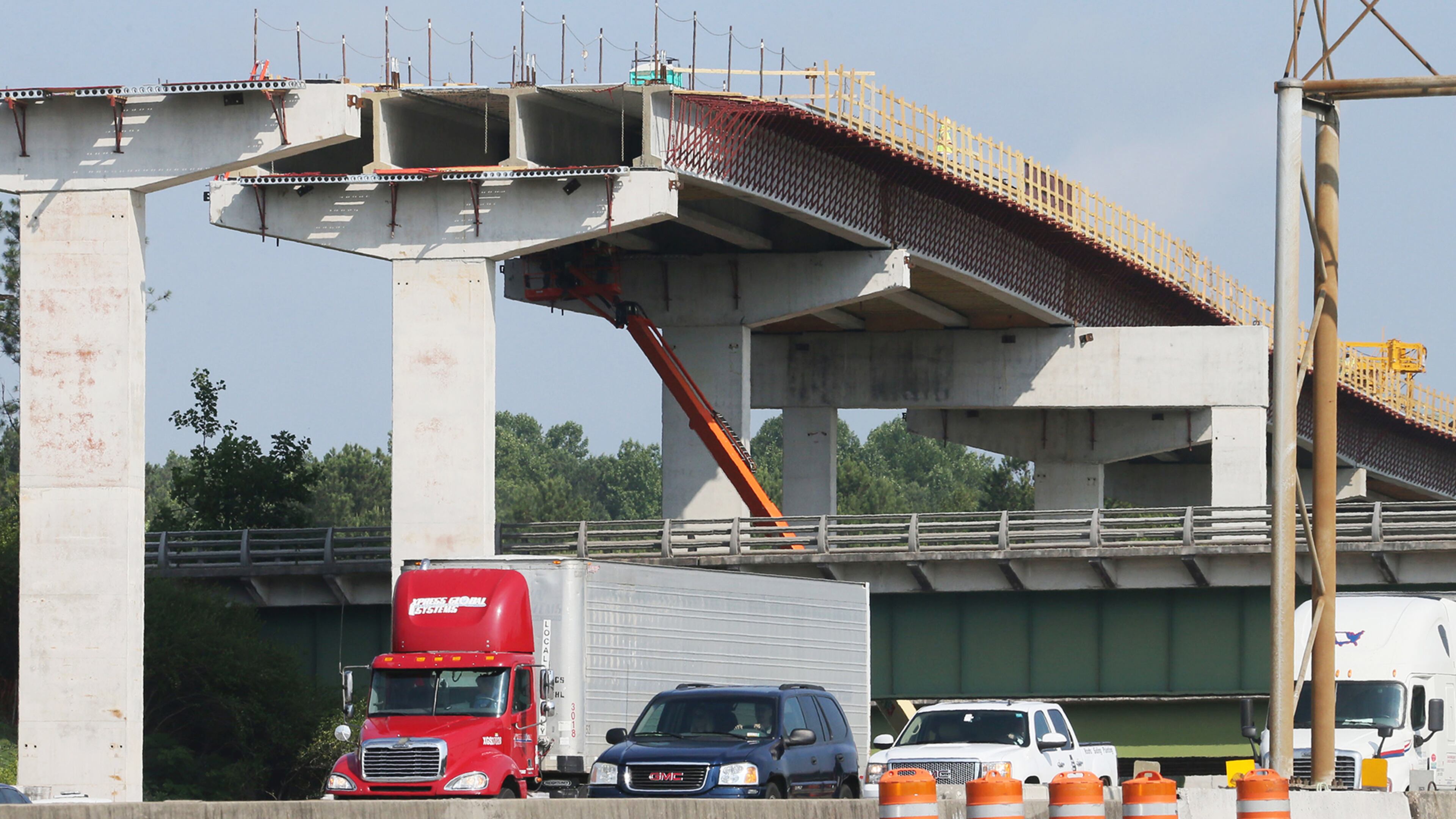 Construction is ongoing for the Northwest Corridor express lane project, which will add 29.7 miles of reversible toll lanes in the I-75/I-575 corridor.