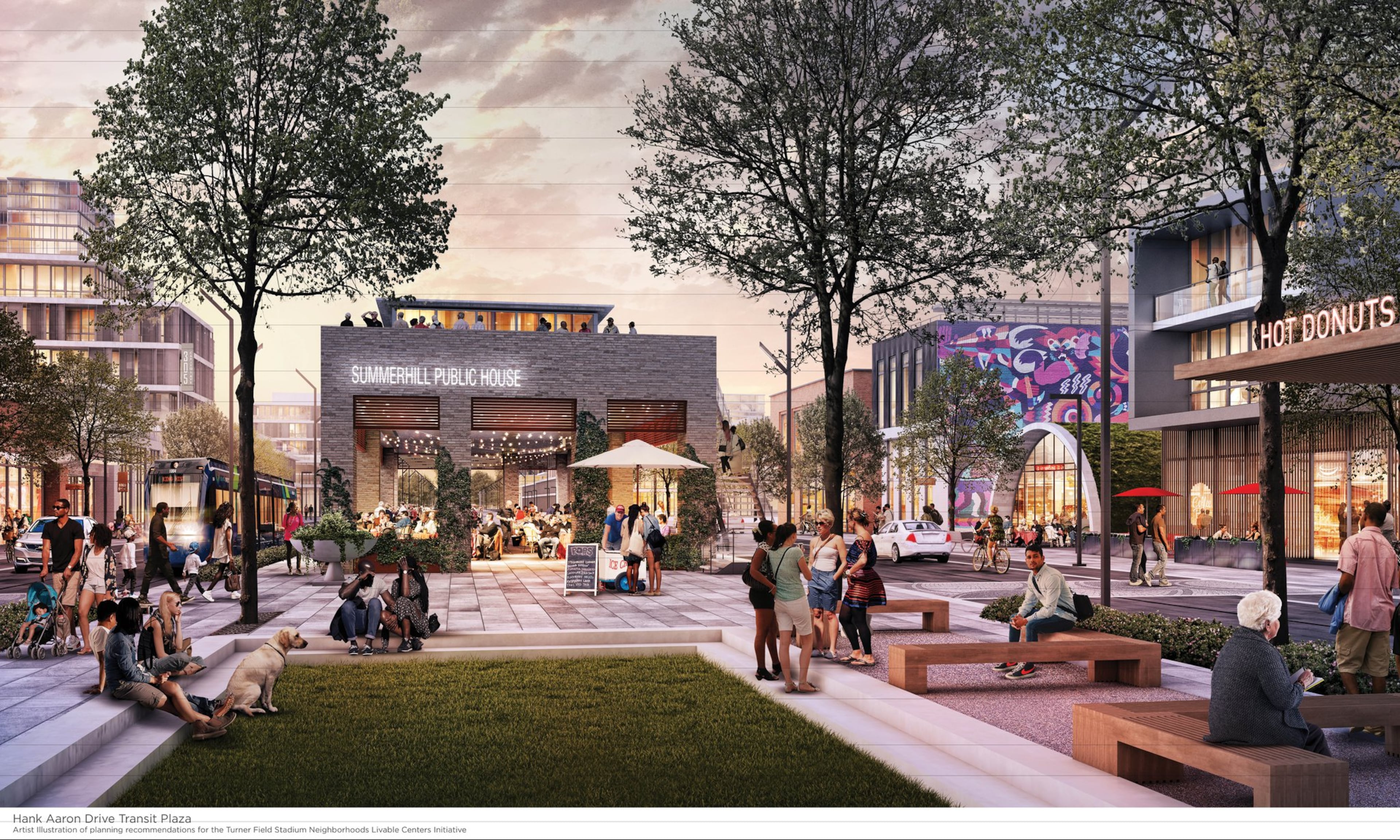 Rendering provided by Carter & Associates. On Tuesday, Georgia State University and the private development team that acquired the former Atlanta Braves stadium near downtown showed off new renderings showing the design concepts of what they hope to build on the 68-acre site.