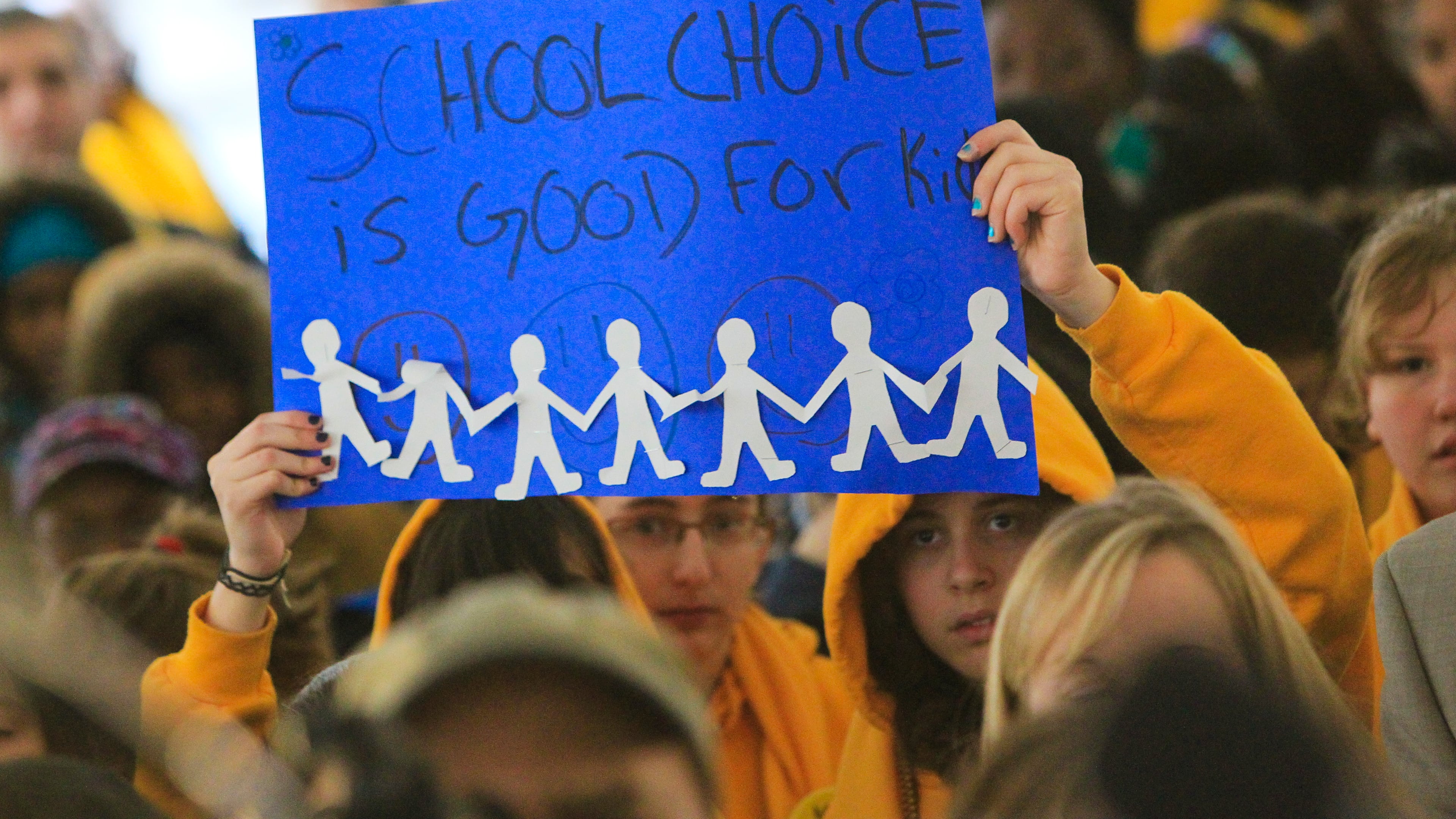 110125 Atlanta: Signs were everywhere Tuesday during the rally. Hundreds of parents and students attended the School Choice Celebration and Rally at the Georgia State Capitol Tuesday, Jan. 25, 2011. The gathering rallied to push state lawmakers to expand educational options for Georgia families. The event joined together unlikely allies, public and private school leaders in a display of unity where they urged lawmakers to expand scholarship opportunities so parents can better afford to pick their children's schools. Private schools want the state to raise the $50 million cap on the tax-credit scholarship that has helped hundreds of public school students transfer to private schools. Charter school officials want the state to support the continued funding of their campuses, which faces a state Supreme Court challenge from a handful of Georgia public school systems. The rally comes as the country celebrates National School Choice Week. David Pusey, director of a Center for an Educated Georgia, said more metro Atlanta parents appear to be concerned about choice than ever before, especially with accreditation problems at Atlanta Public Schools. John Spink jspink@ajc.com Her own experiences finding the right education fit for her child turned an Atlanta attorney into a school choice proponent. (AJC photo)