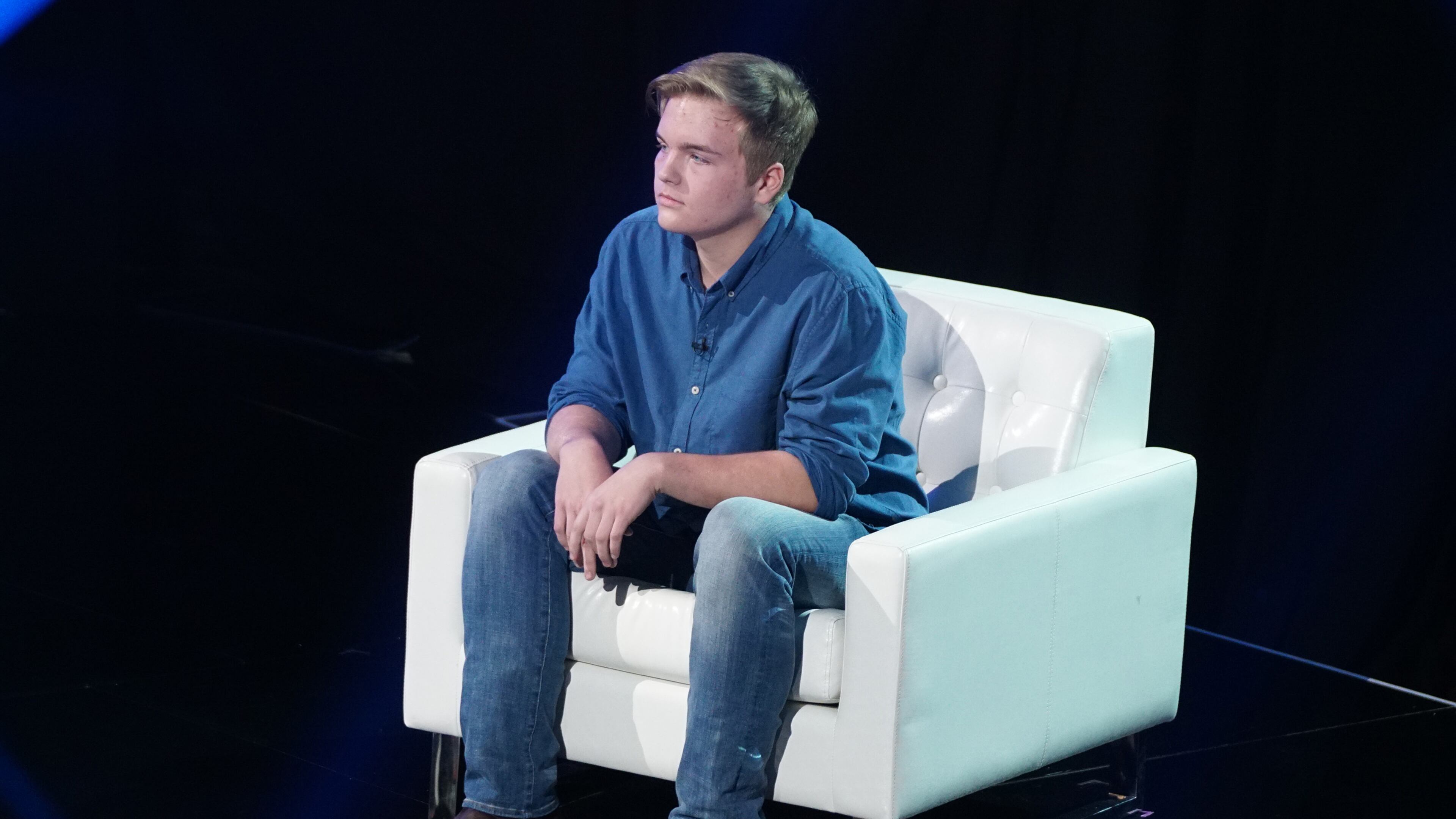 AMERICAN IDOL - "108 (Showcase/Final Judgment)" - Idol hopefuls head to Exchange LA in downtown Los Angeles for the Showcase Round, where contestants perform solos in front of a live crowd and the judges. Following the performances, the judges sit down with each contestant for the Final Judgment and reveal which finalists made it through to the Top 24, as the search for AmericaÕs next superstar continues on its new home on AmericaÕs network, The ABC Television Network, MONDAY, APRIL 2 (8:00-10:00 p.m. EDT). (ABC/Eric McCandless) CALEB LEE HUTCHINSON