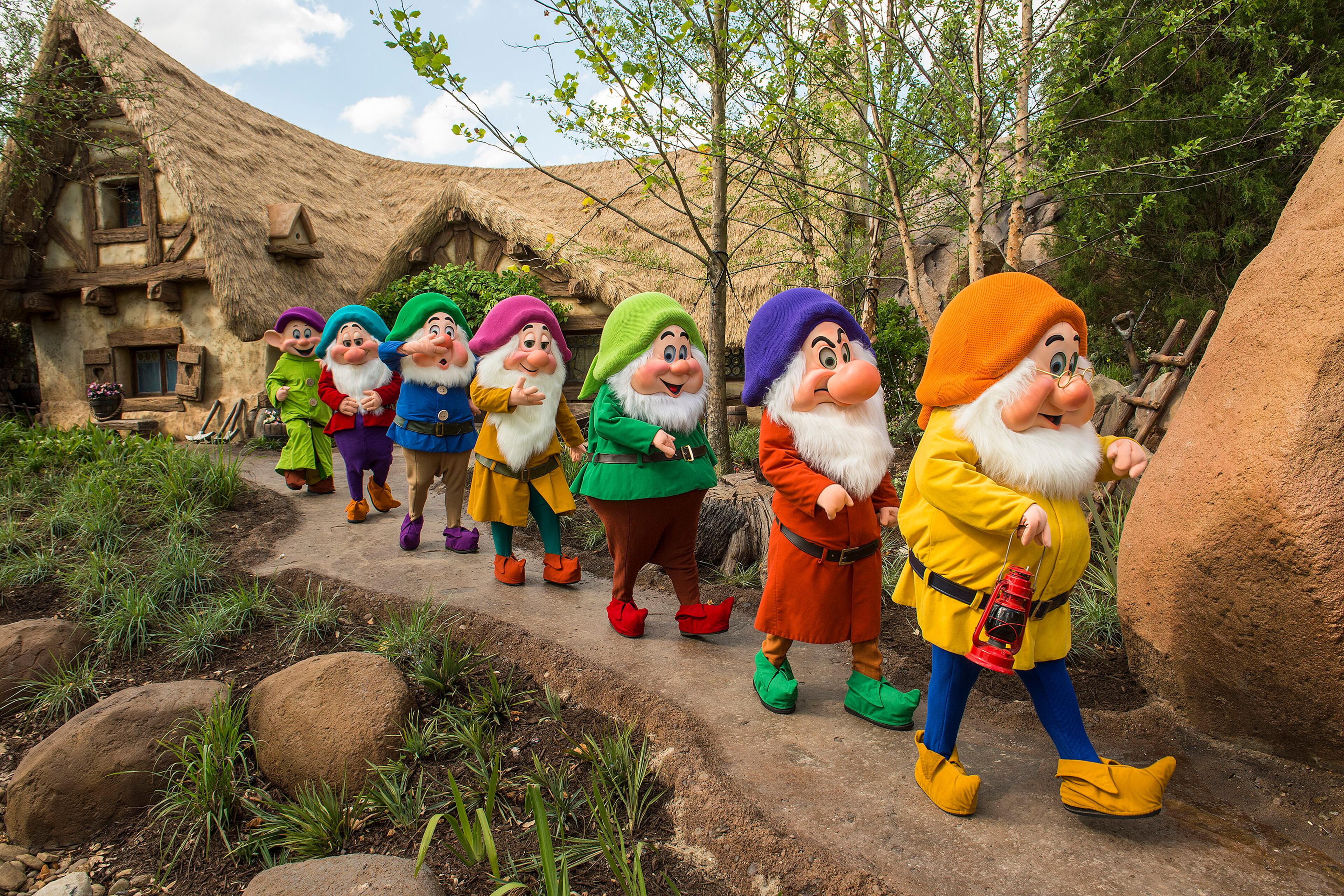 Walt Disney World Resort guests will be treated to an exciting, musical ride into the mine "where a million diamonds shine" as the lovable world of Sleepy, Doc, Grumpy, Bashful, Sneezy, Happy and Dopey comes to life.