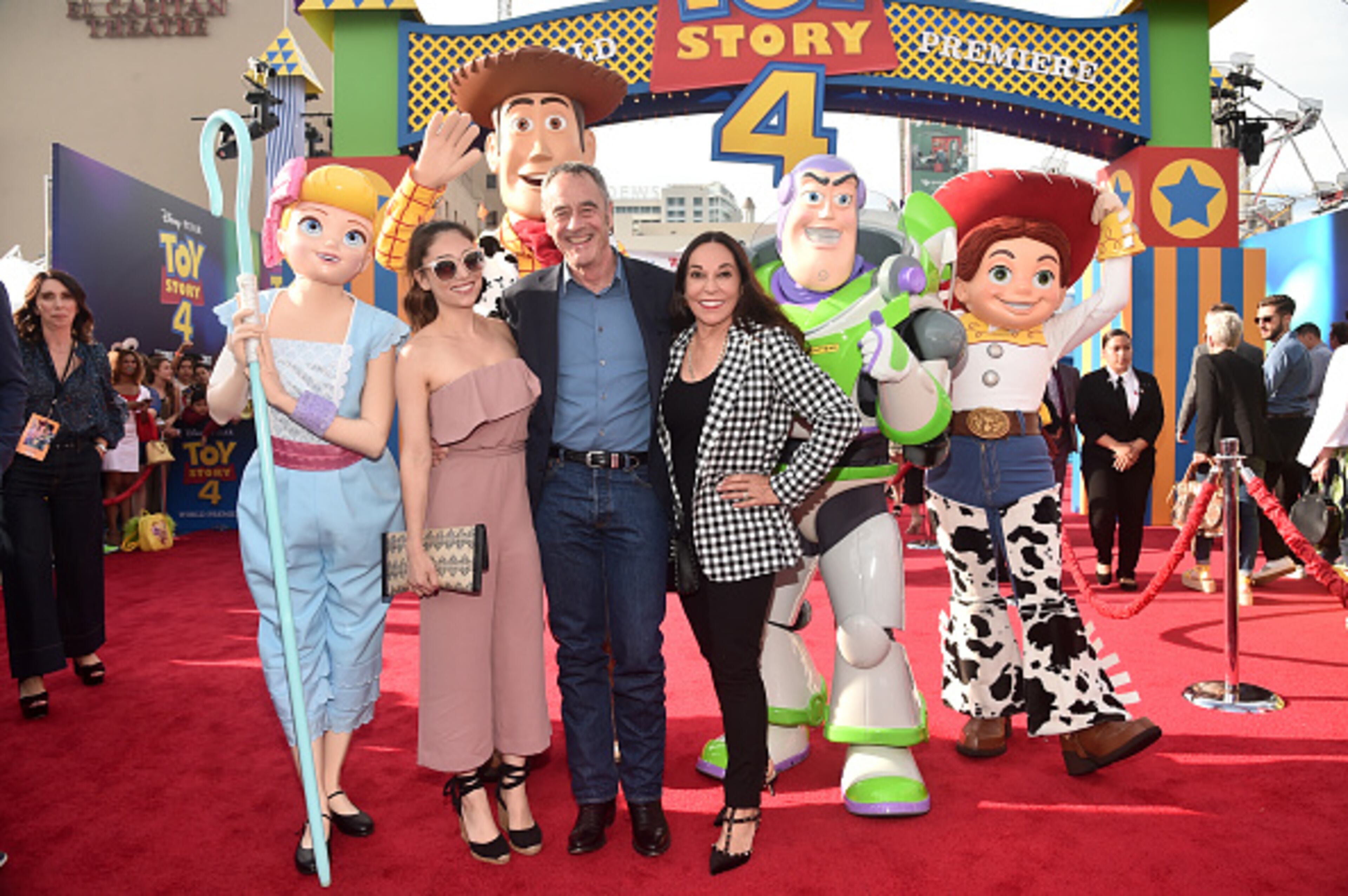 HOLLYWOOD, CA - JUNE 11: President of Pixar Animation Studios Jim Morris (C) and family attend the world premiere of Disney and Pixar's TOY STORY 4 at the El Capitan Theatre in Hollywood, CA on Tuesday, June 11, 2019. (Photo by Alberto E. Rodriguez/Getty Images for Disney)