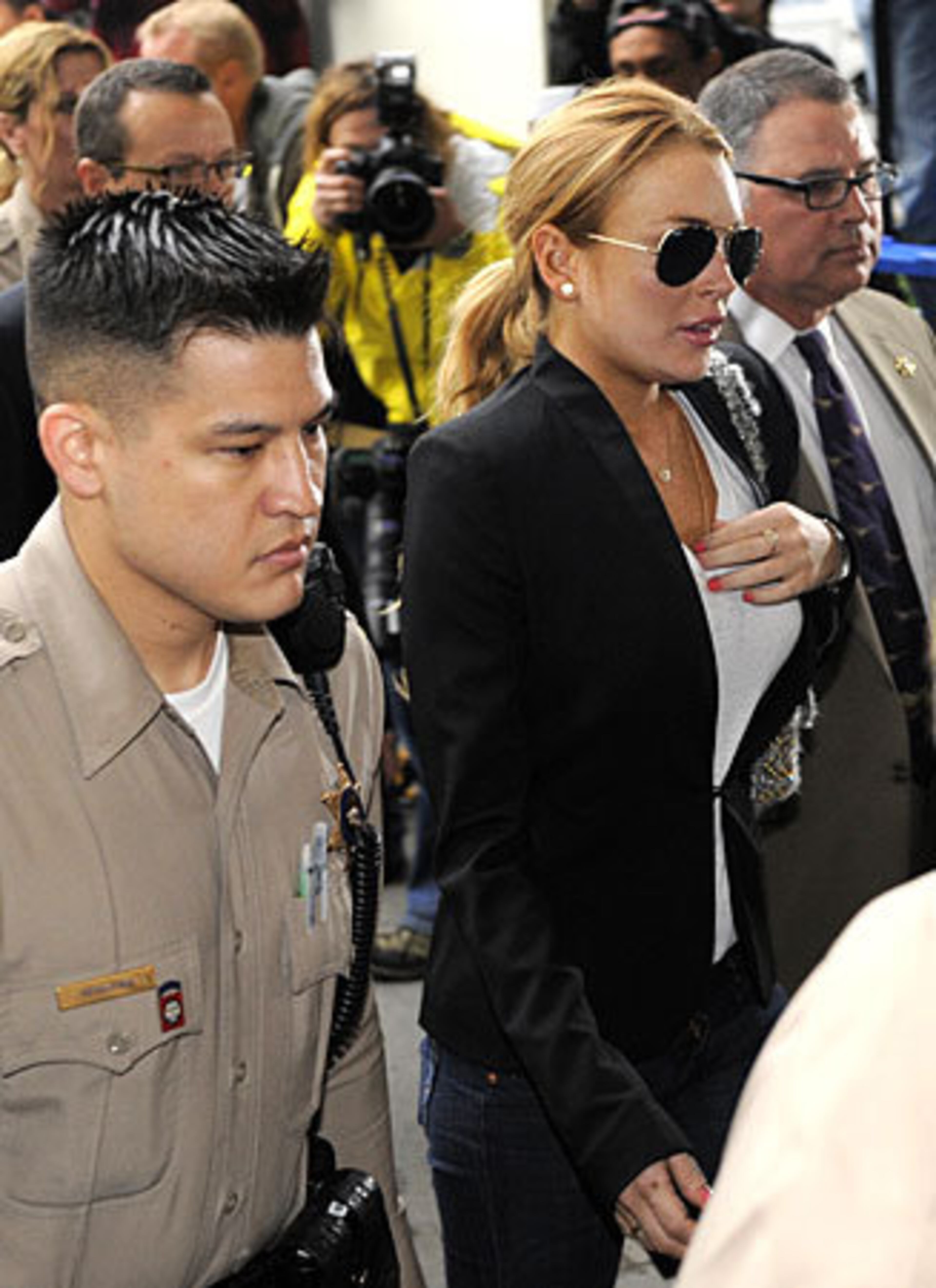 The judge sent the actress back to rehab, telling her she was an addict and faced jail time if she relapsed again.