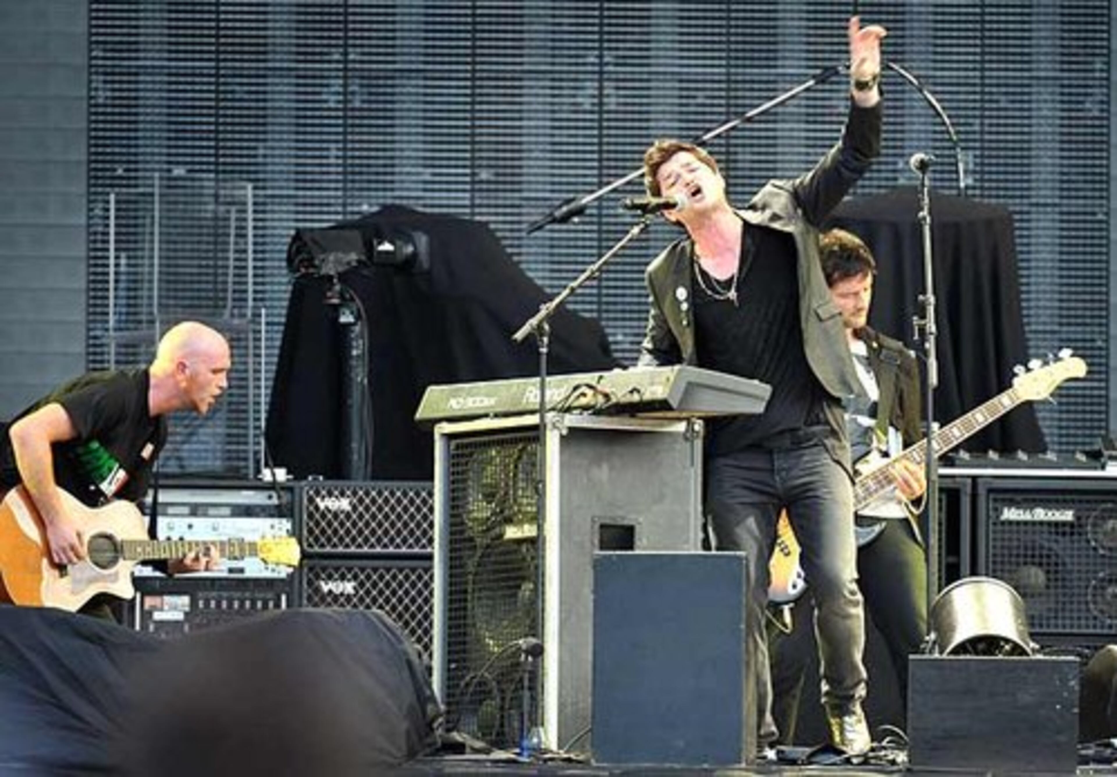 The Script performs before Paul McCartney takes the stage at Piedmont Park.