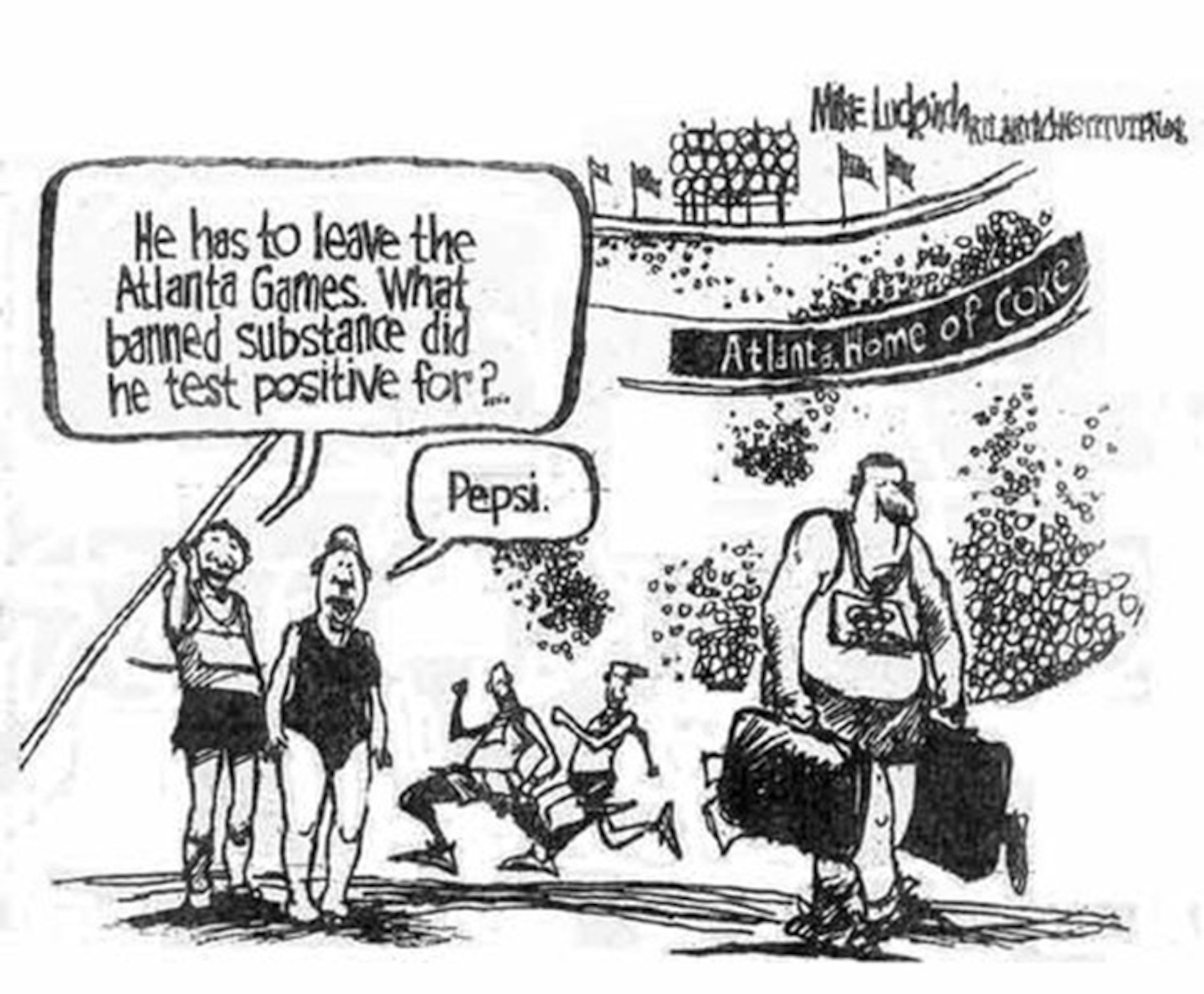 July 1996: MIke has a humorous take on Coca-Cola sponsorship.