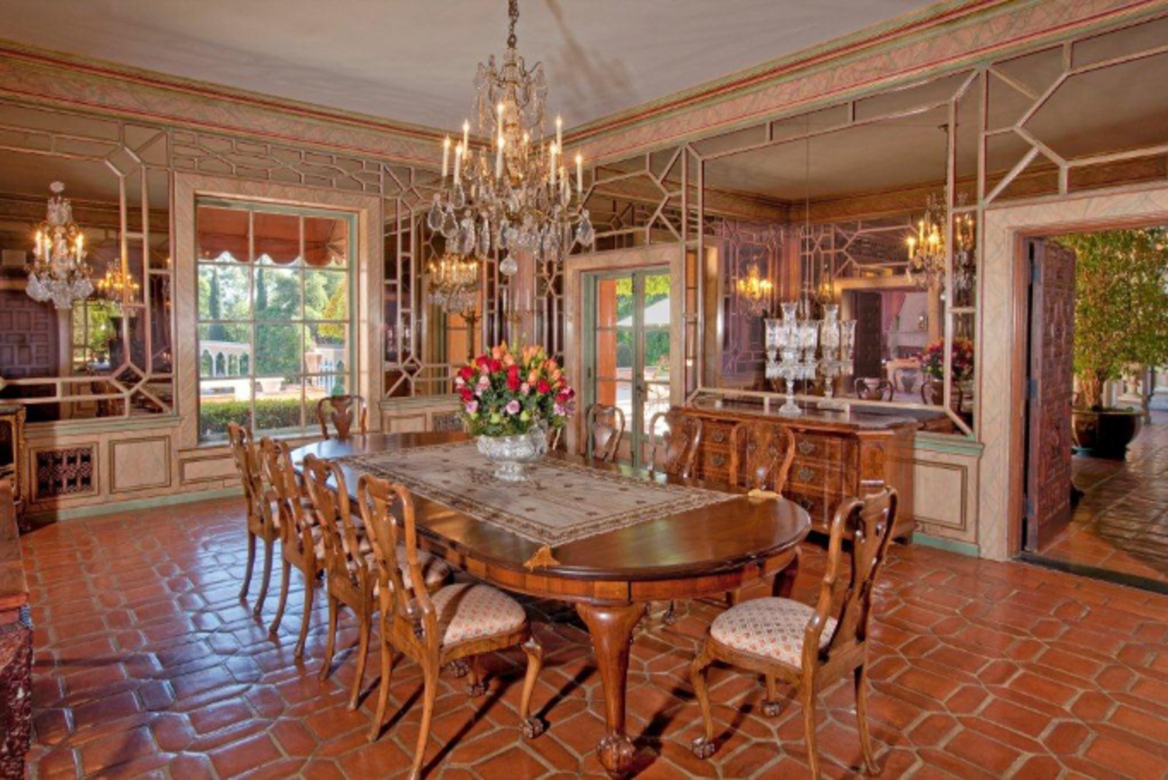 The home where John and Jacqueline Kennedy spent part of their honeymoon is now for lease at $600,000 per month – or, for the big spenders, for sale at $115 million. The 50,000-square-foot Beverly Hills mansion includes 29 bedrooms, 40 bathrooms, two guest houses and a separate apartment. The estate, built in the 1920s, also was featured in "The Godfather," "The Bodyguard," "Topaz," "Into the Night" and "Fletch." For more information, visit http://www.toptenrealestatedeals.com/homes/weekly-ten-best-home-deals/2013/03-05-2013/.