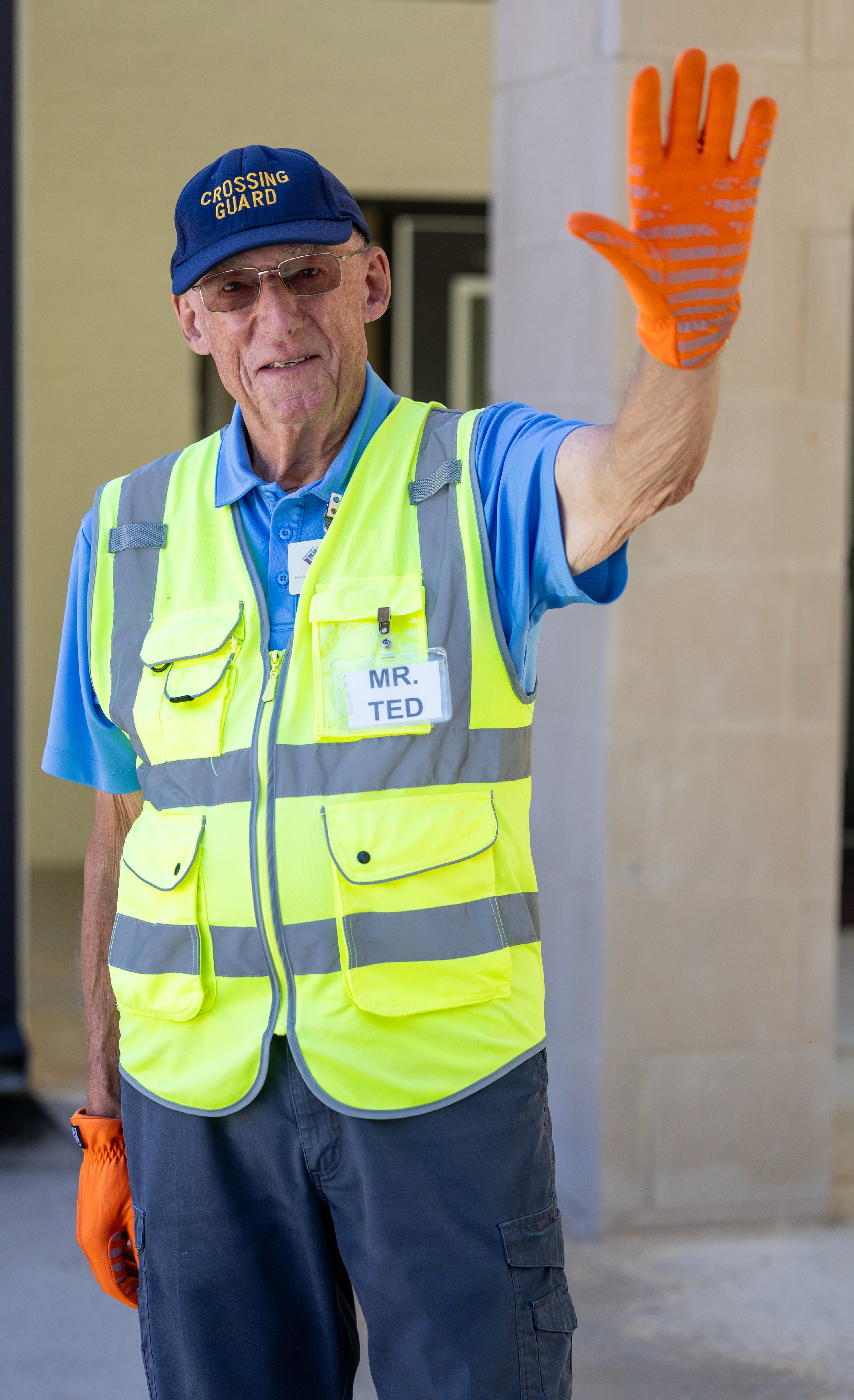 Crossing guard Ted Masters, a.k.a. "Mr. Ted," has become something of a local legend. (Phil Skinner for the AJC)