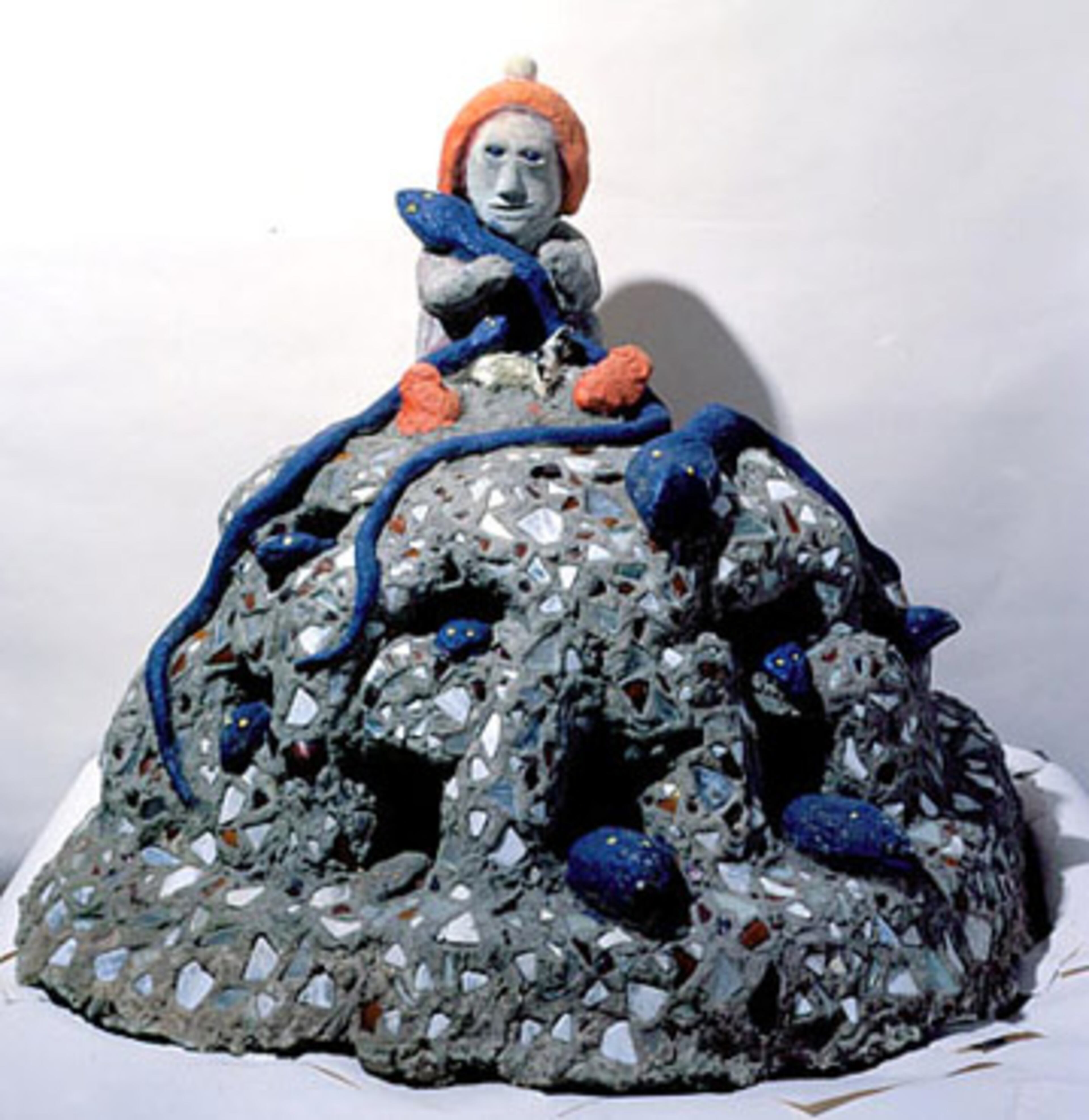 Howard Finster's "Weaned Child on the Cockatrice's Den" (1979), a piece from the late artist's folk art environment in northwest Georgia, is prominent among the High Museum's folk and self-taught holdings.