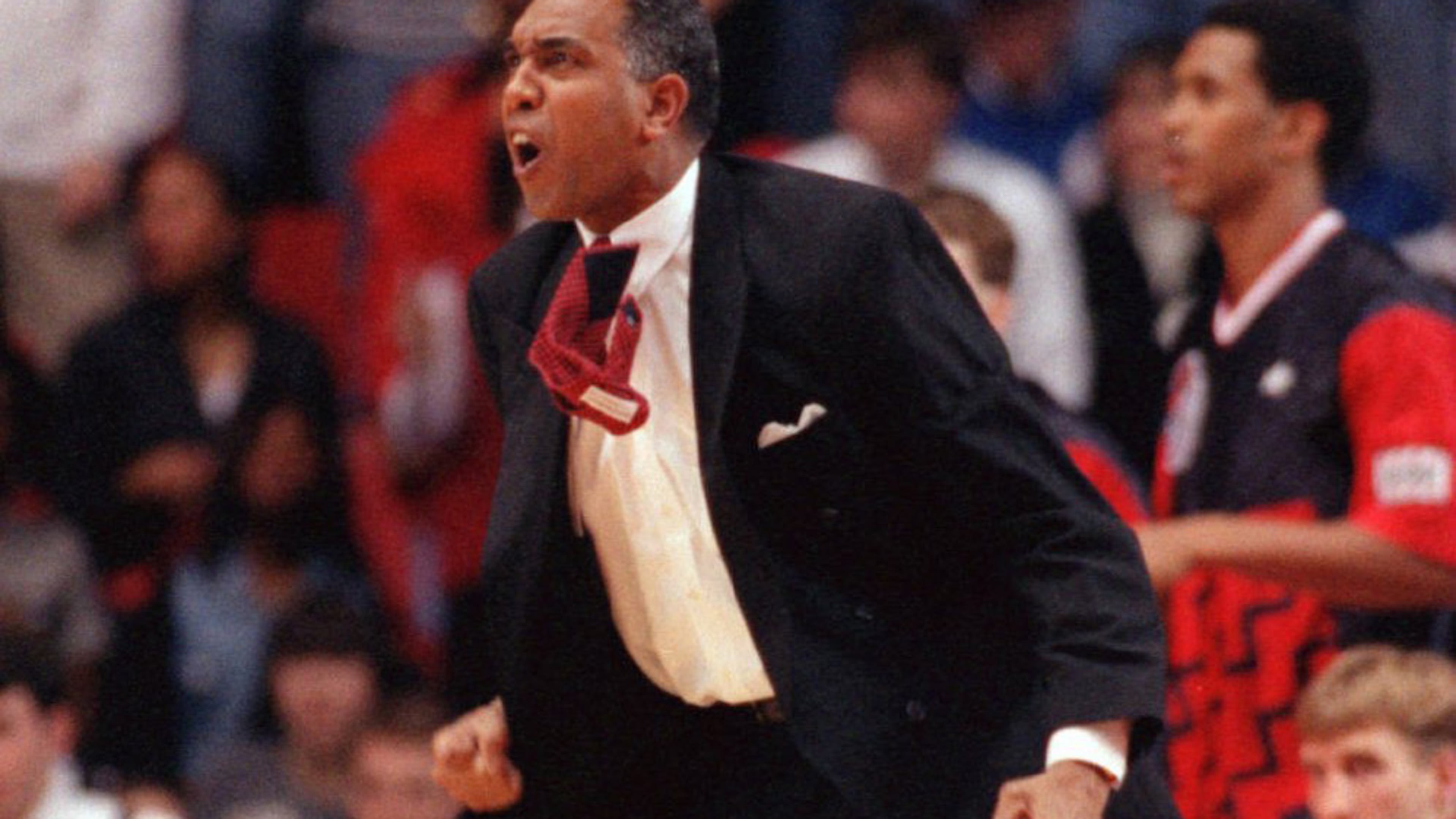 Tubby Smith — pictured coaching for Georgia in January 2024 — led the Bulldogs to consecutive NCAA Tournament appearances in 1996 and 1997, including a trip to the Sweet 16 in 1996. (Jonathan Newton/AJC)