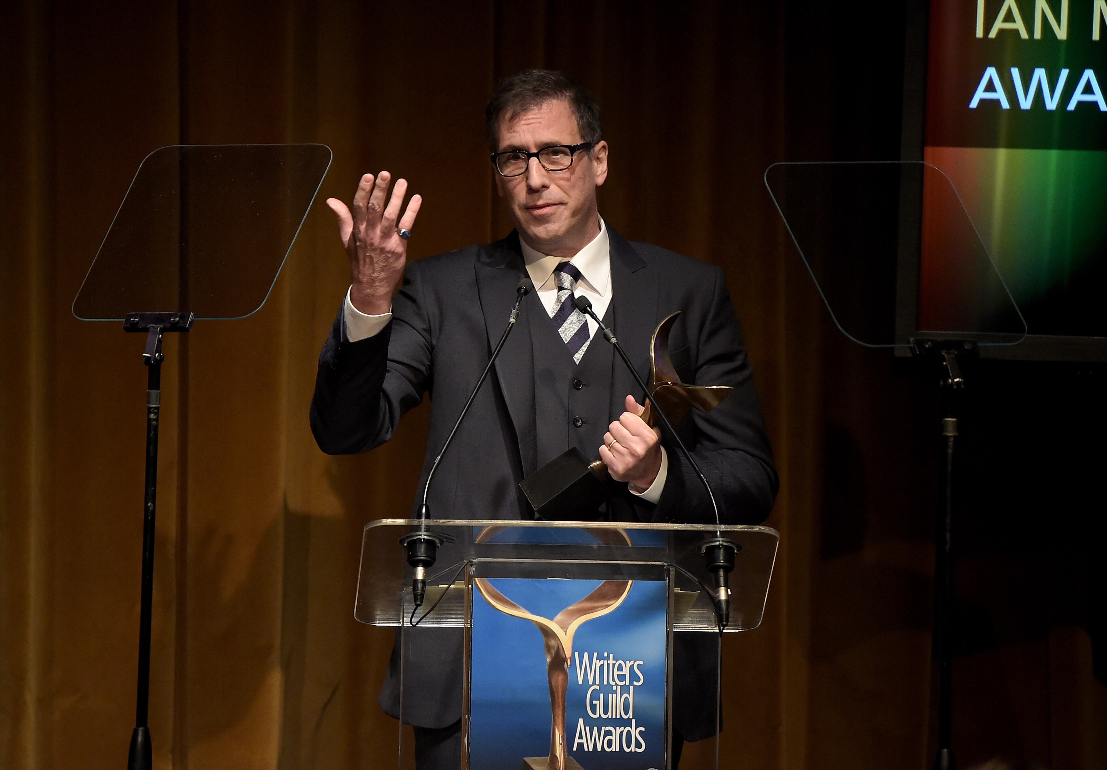 NEW YORK, NY - FEBRUARY 13: Richard LaGravenese speaks onstage during the 68th Annual Writers Guild Awards at Edison Ballroom on February 13, 2016 in New York City. (Photo by Theo Wargo/Getty Images For The Writers Guild Of America)