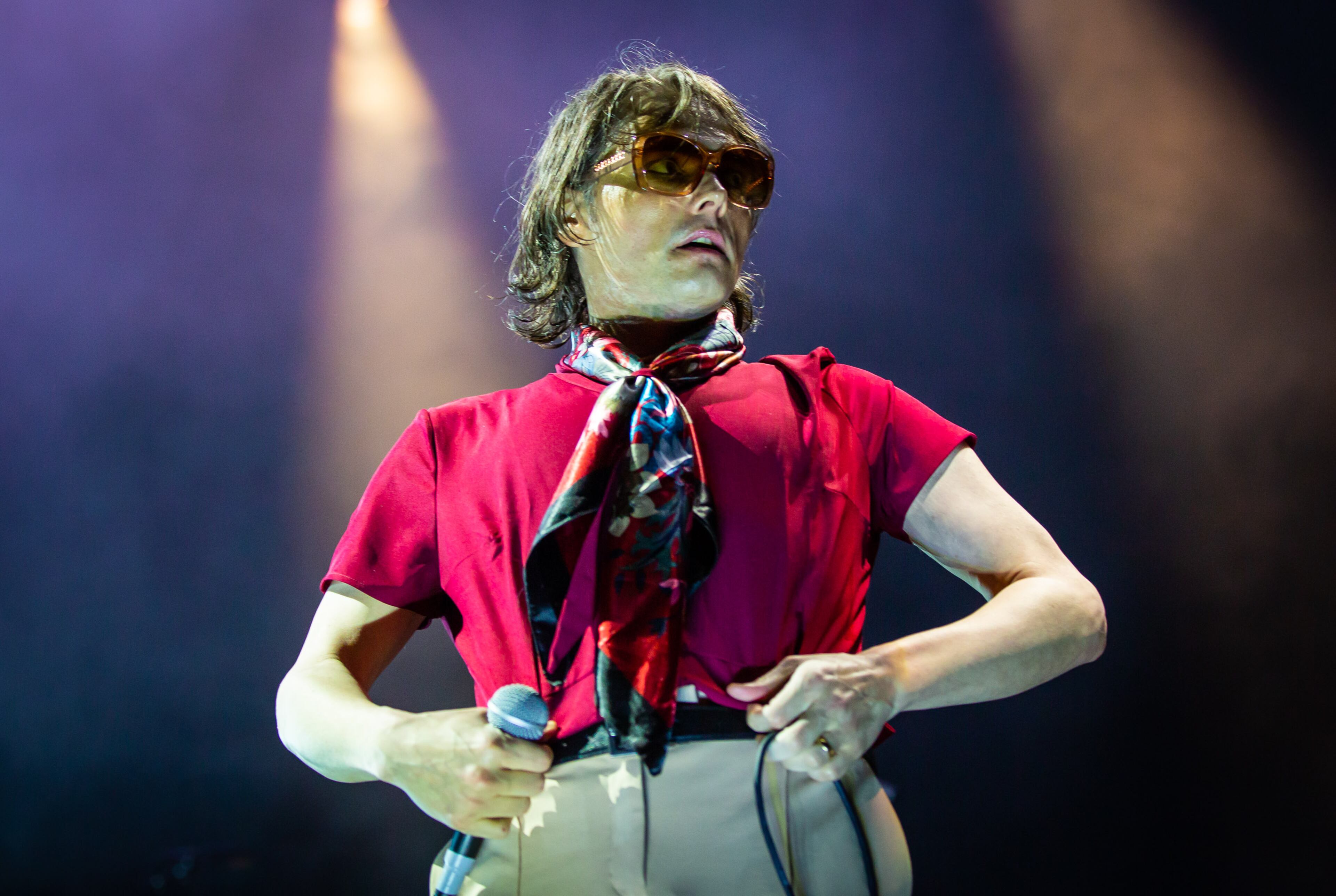 Gerard Way of My Chemical Romance on Sept. 18, 2022, at Ameris Bank Amphitheatre in Alpharetta. The band was originally scheduled to play at Music Midtown, but was booked to play Ameris after that event was canceled.