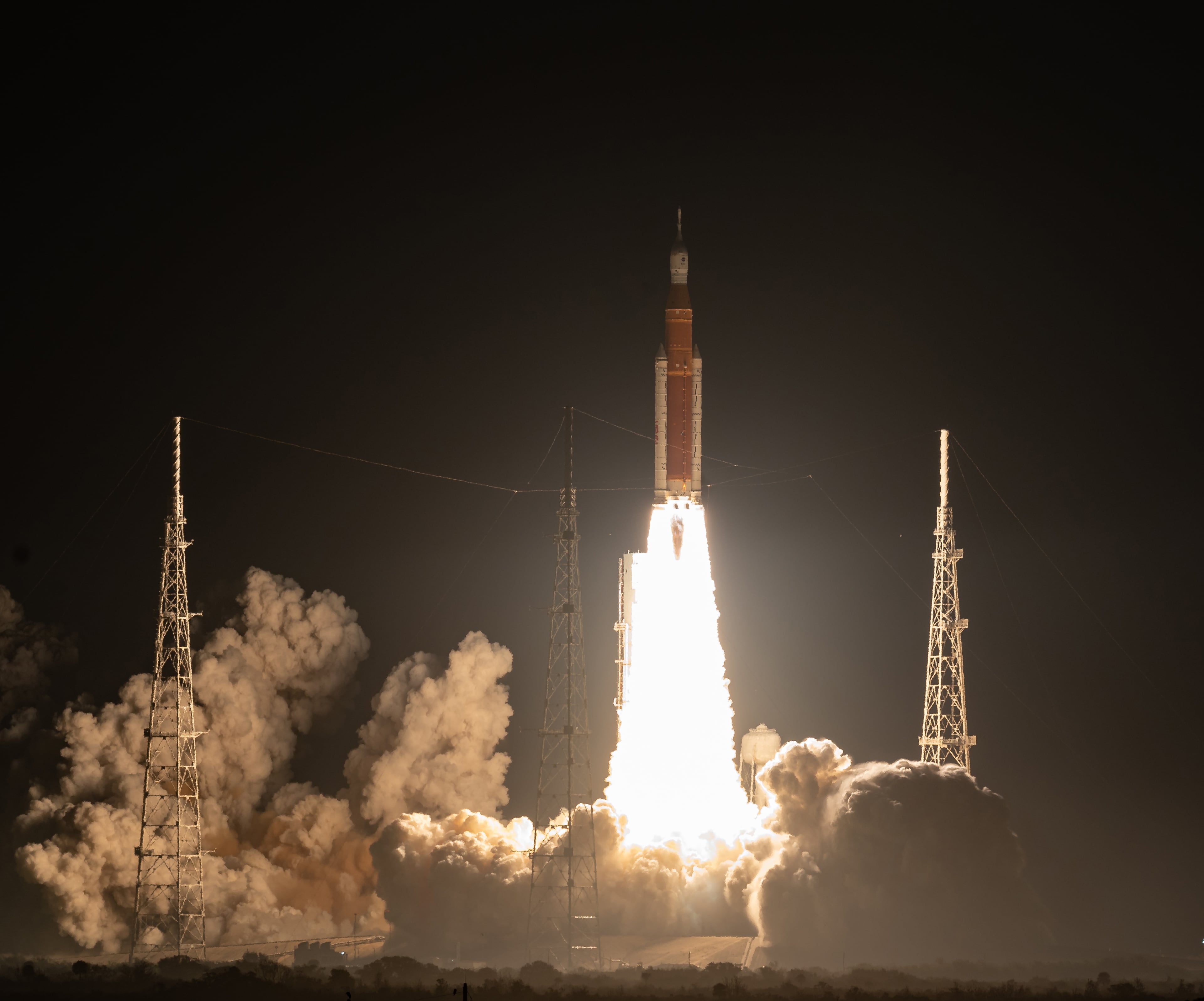 The uncrewed Artemis I rocket lifting off from Cape Canaveral, Fla., in 2022. (Bill Ingalls/NASA via The New York Times)